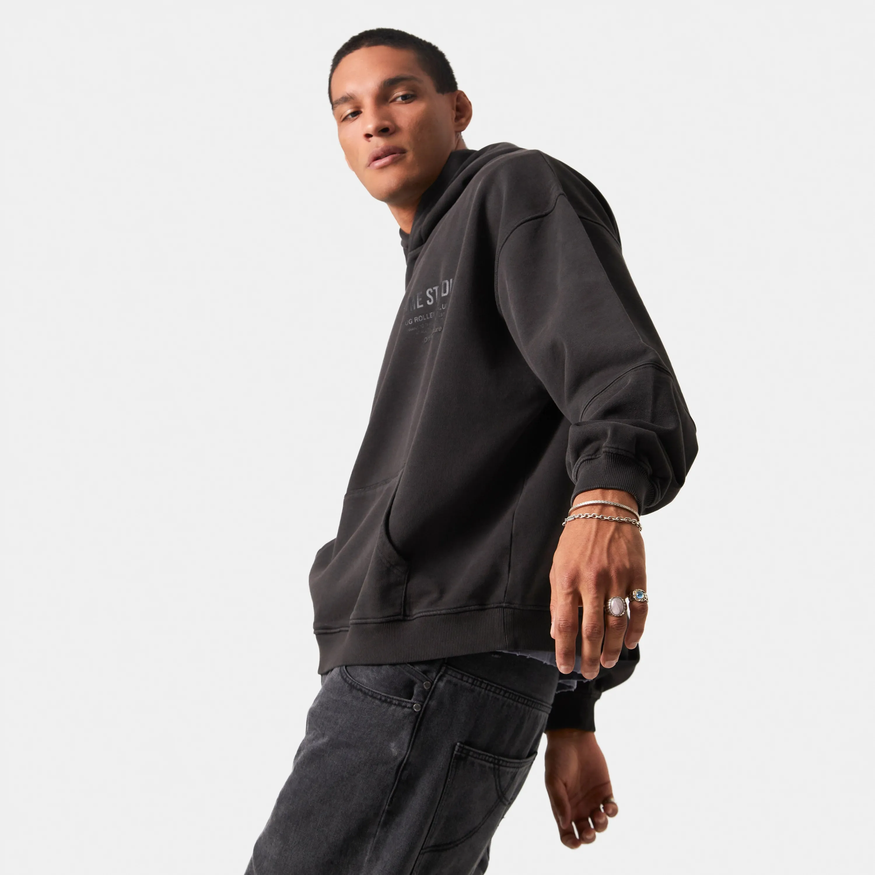 Off Pressure Ebony Oversized Hoodie sold by EME STUDIOS product image thumbnail 4