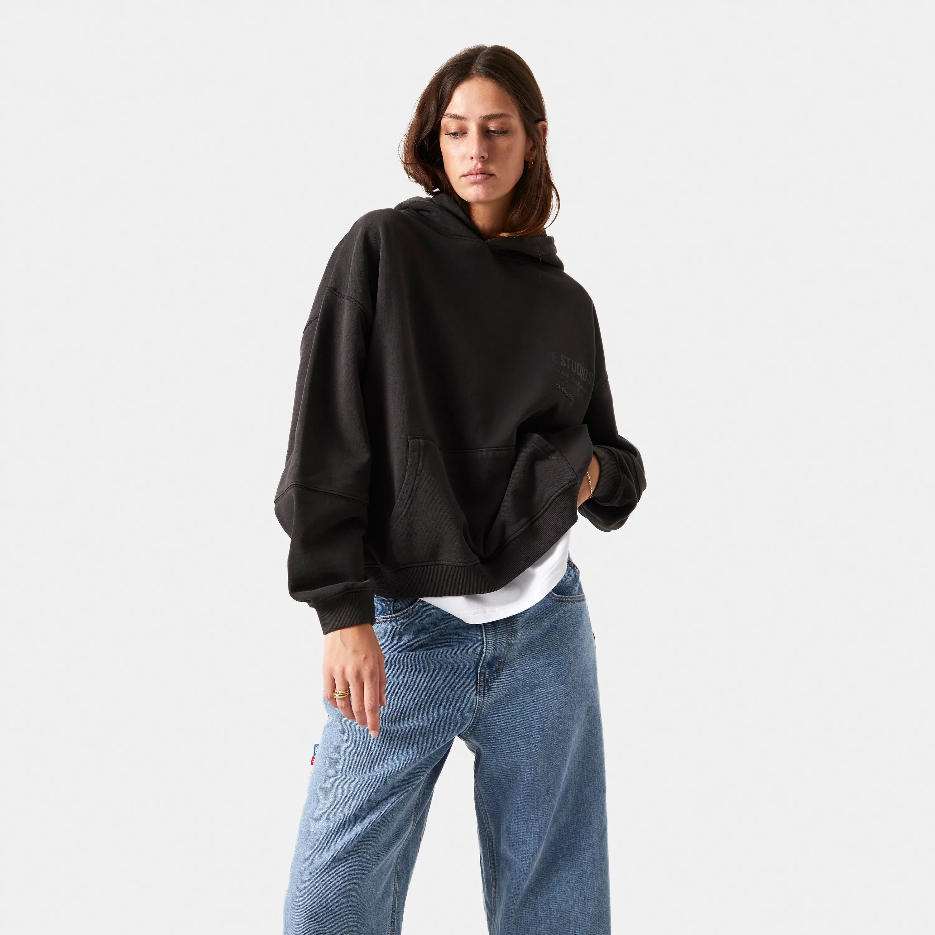 Off Pressure Ebony Oversized Hoodie sold by EME STUDIOS product image thumbnail 3