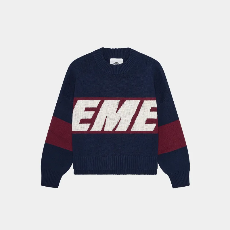 Thrill Indigo Knit Sweater sold by EME STUDIOS