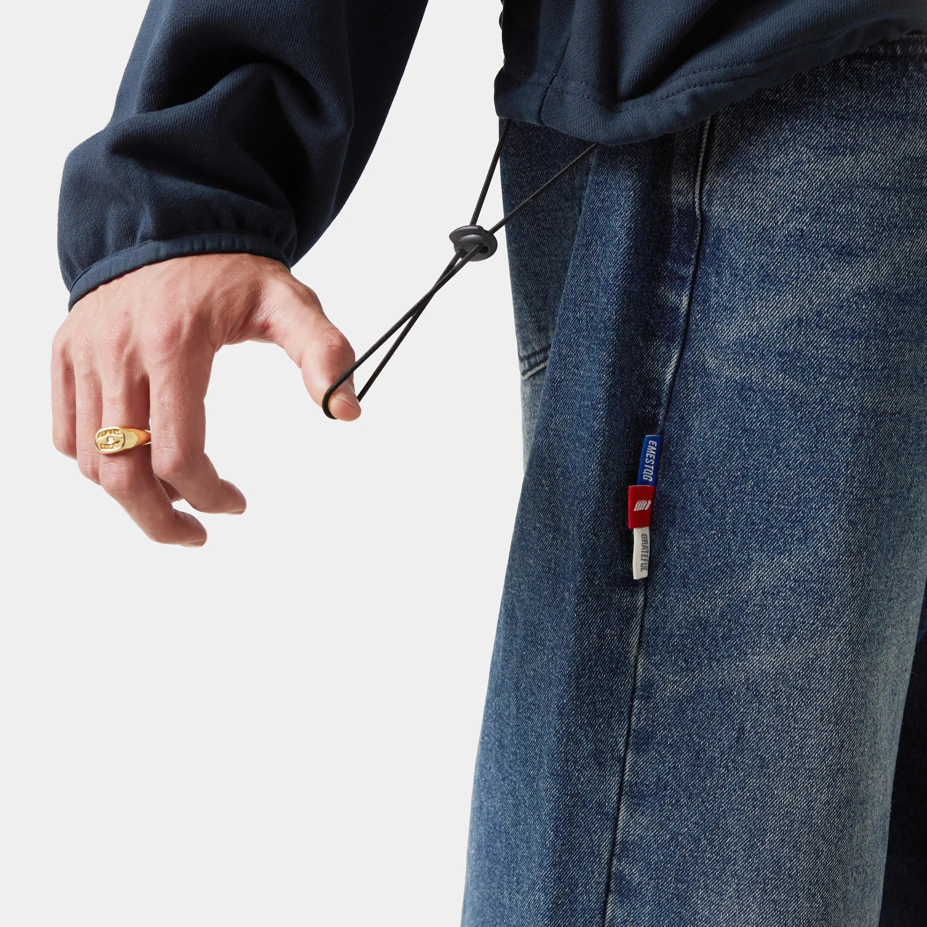 Revo Navy Baggy Mockneck sold by EME STUDIOS product image thumbnail 5