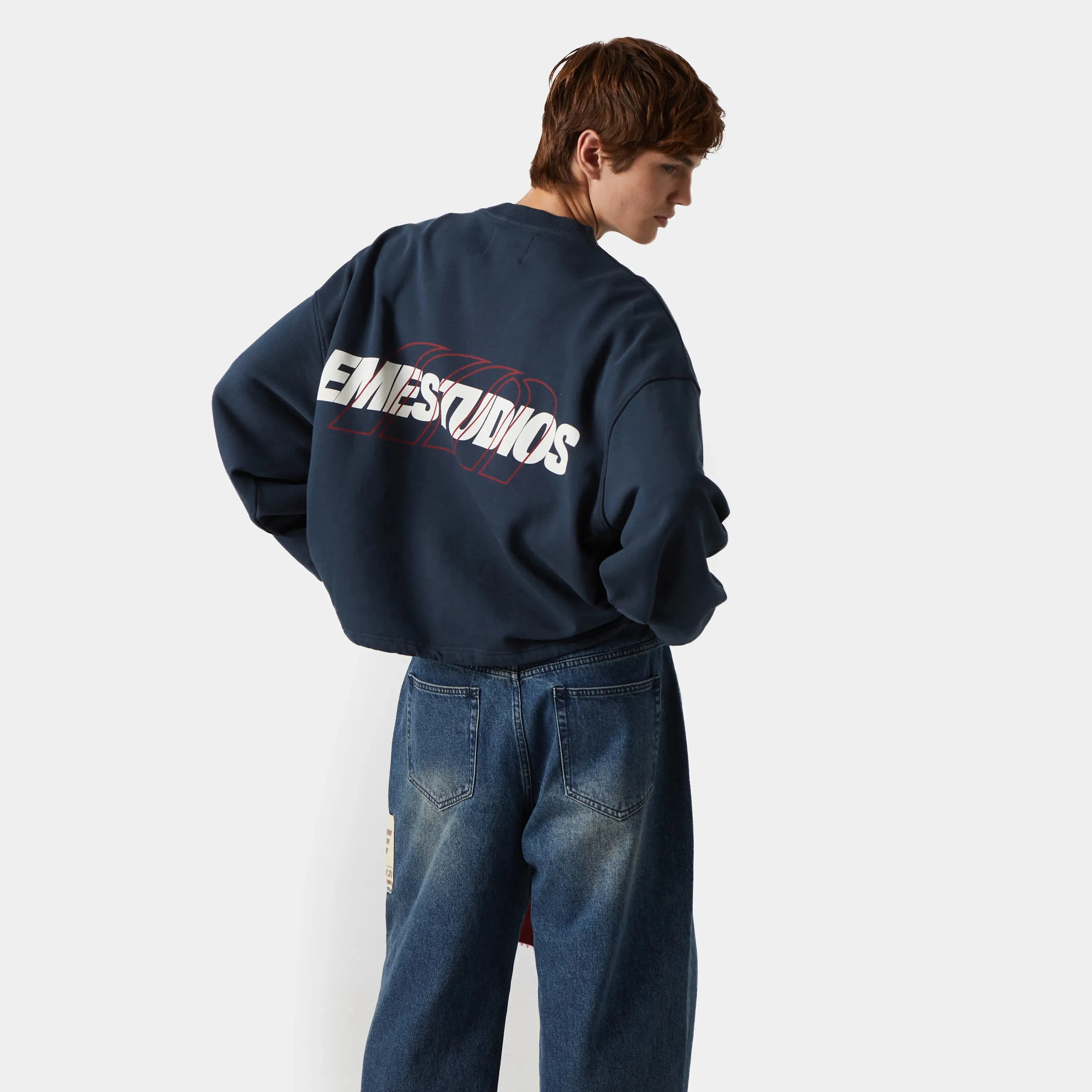 Revo Navy Baggy Mockneck sold by EME STUDIOS product image thumbnail 2