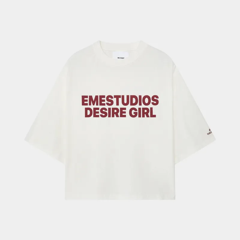 Desire Girl Pearl Cropped Boxy Tee sold by EME STUDIOS