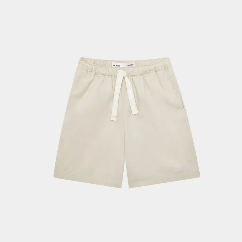 Quarry Off Sand Linen Shorts sold by EME STUDIOS