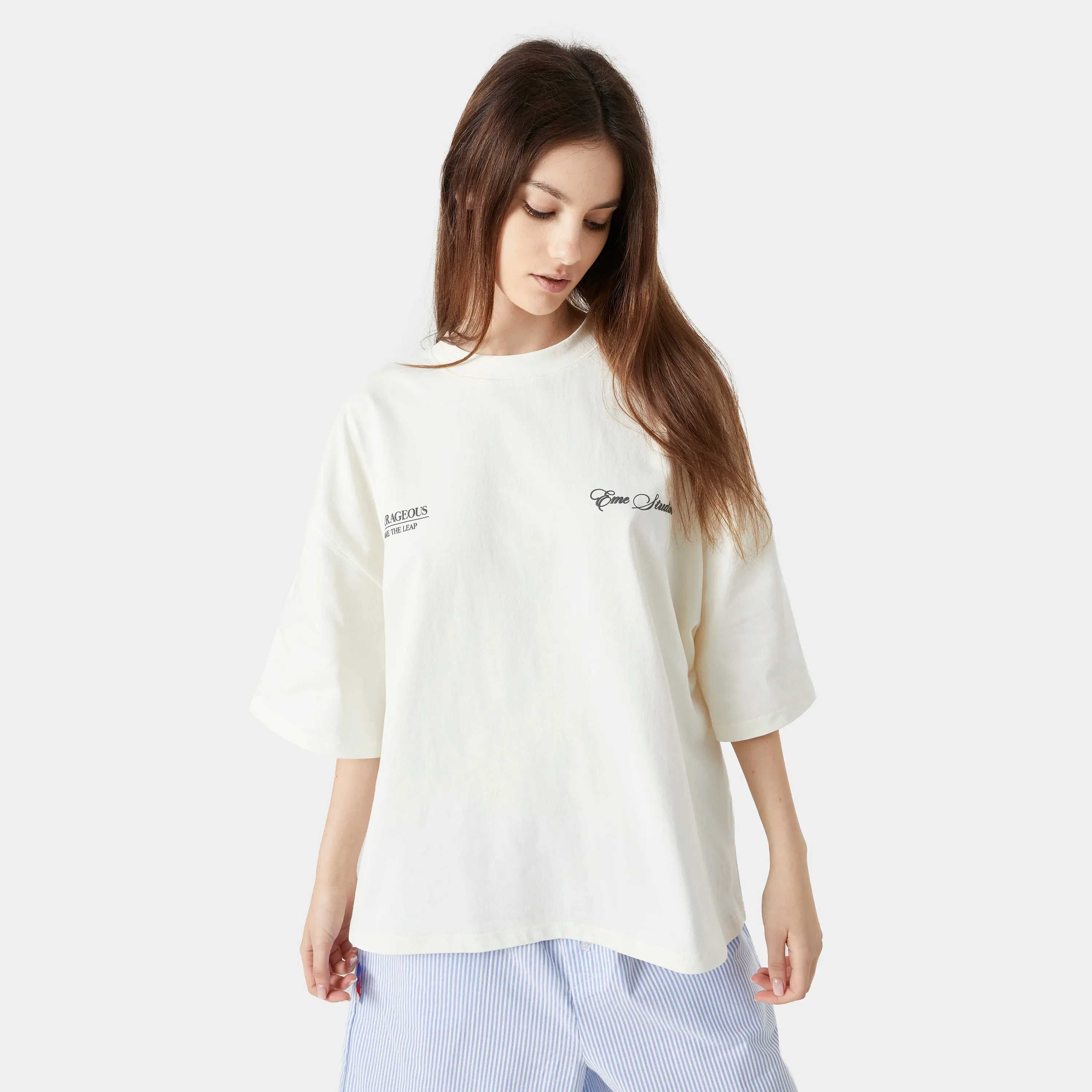 Courageous Off Sand Oversized Tee sold by EME STUDIOS product image thumbnail 2