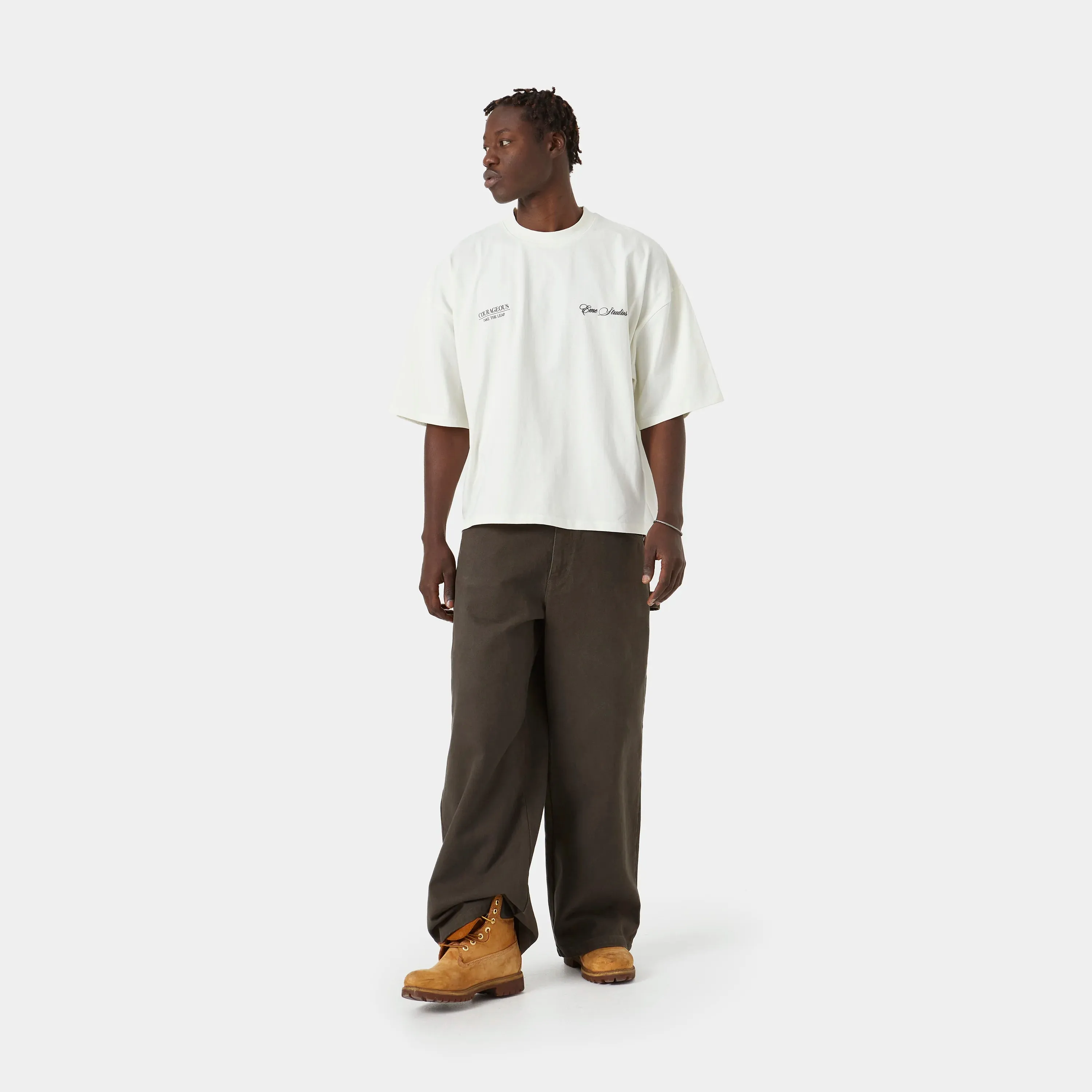 Courageous Off Sand Oversized Tee sold by EME STUDIOS product image thumbnail 4