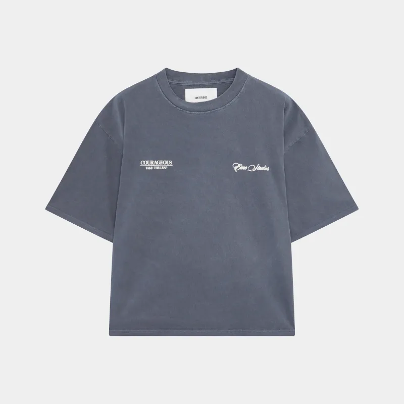 Courageous Navy Oversized Tee sold by EME STUDIOS