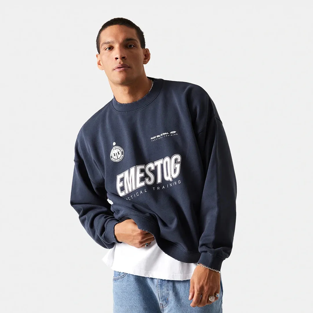Tactical Navy Oversized Crewneck sold by EME STUDIOS product image thumbnail 3