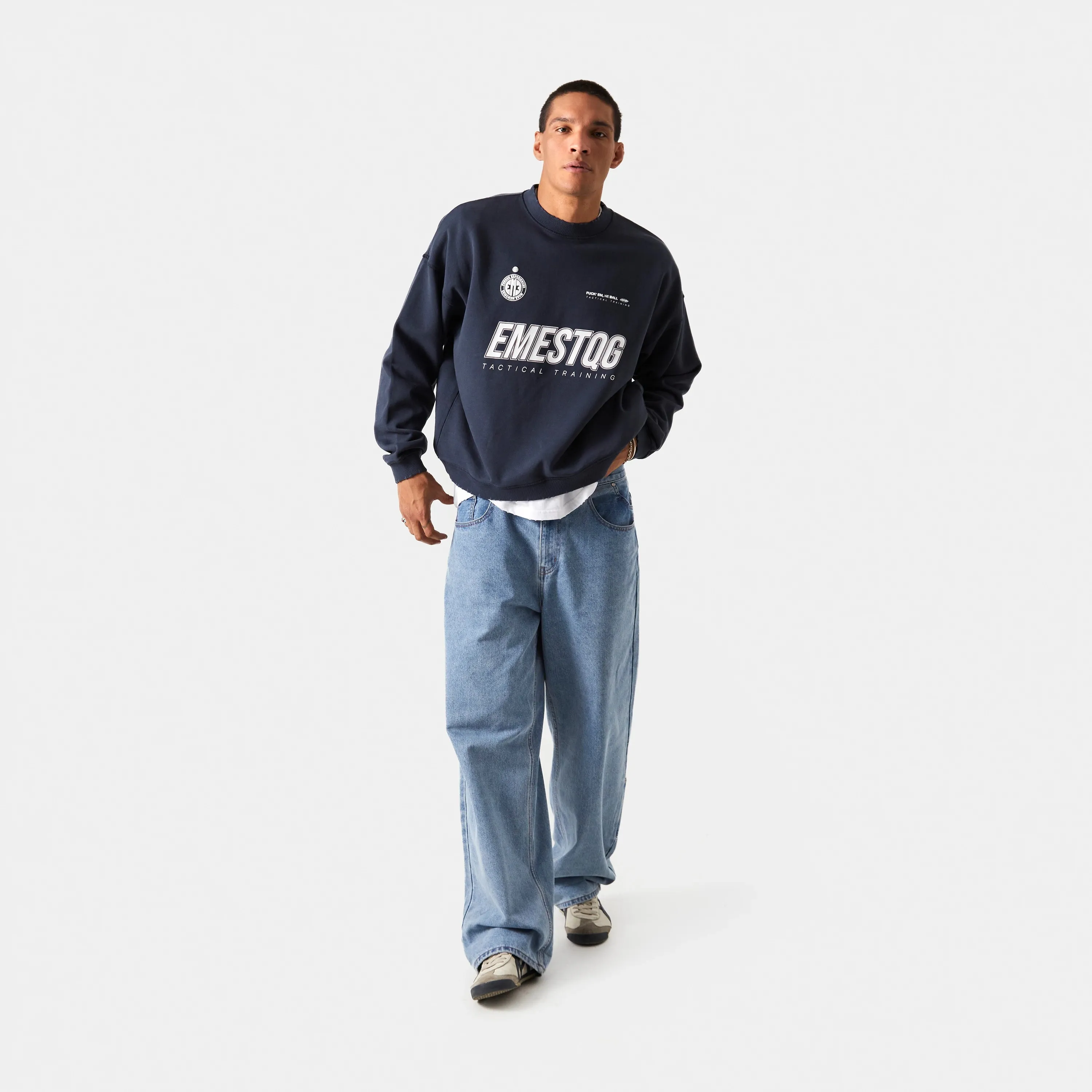 Tactical Navy Oversized Crewneck sold by EME STUDIOS product image thumbnail 4