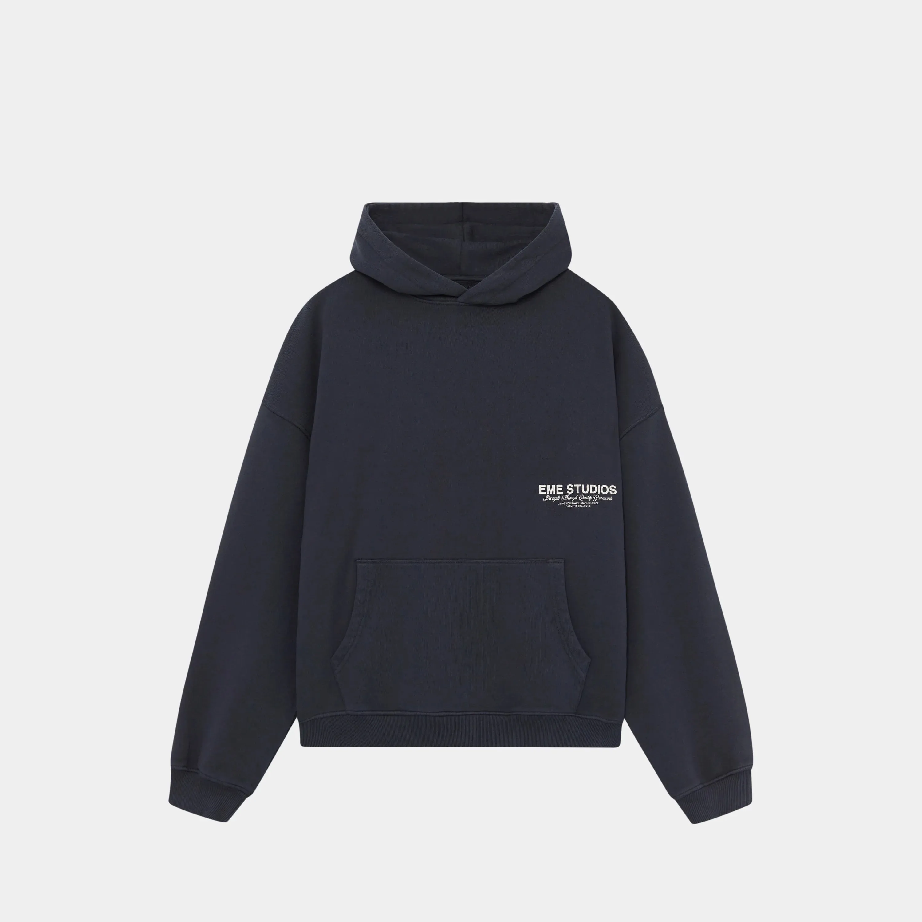 Iconic Navy Oversized Hoodie sold by EME STUDIOS product image thumbnail 3