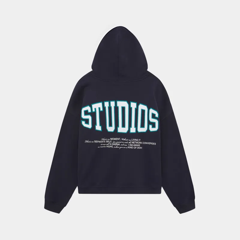 Wrap Up Navy Oversized Hoodie sold by EME STUDIOS