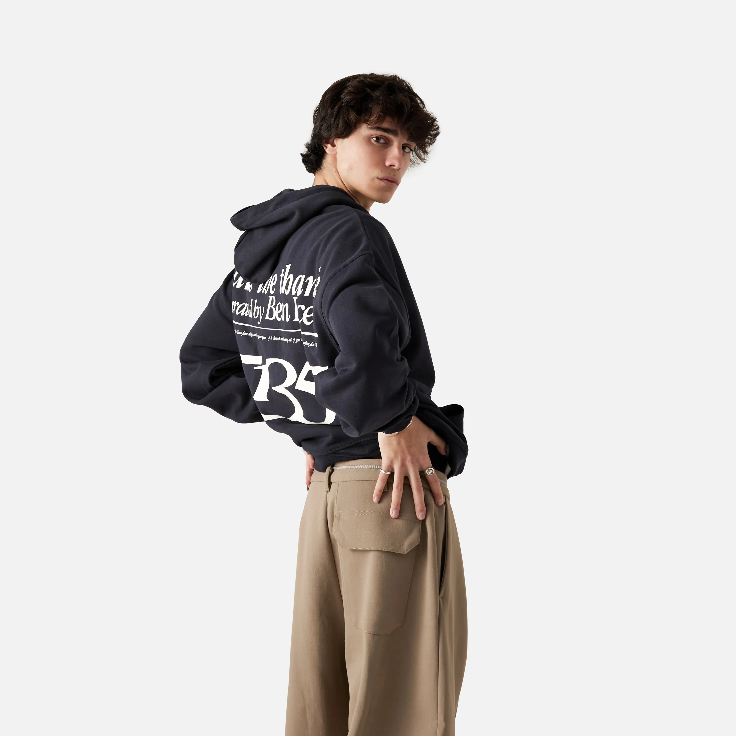 5135 Navy Oversized Hoodie sold by EME STUDIOS product image thumbnail 2