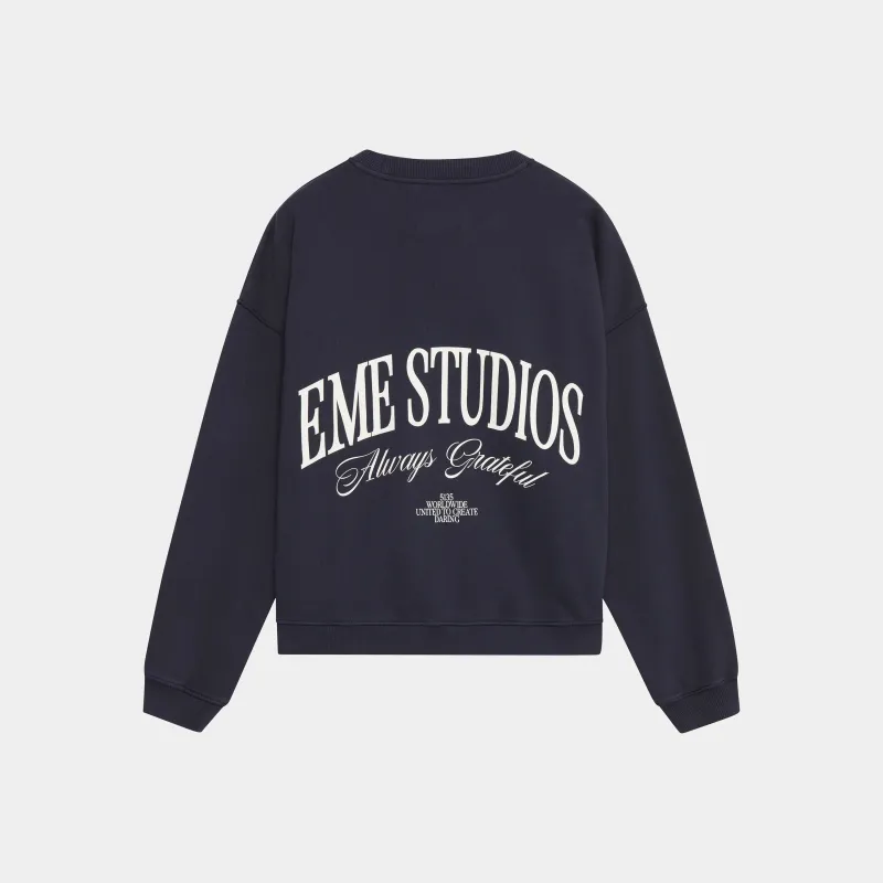 Phantom Navy Oversized Mockneck sold by EME STUDIOS