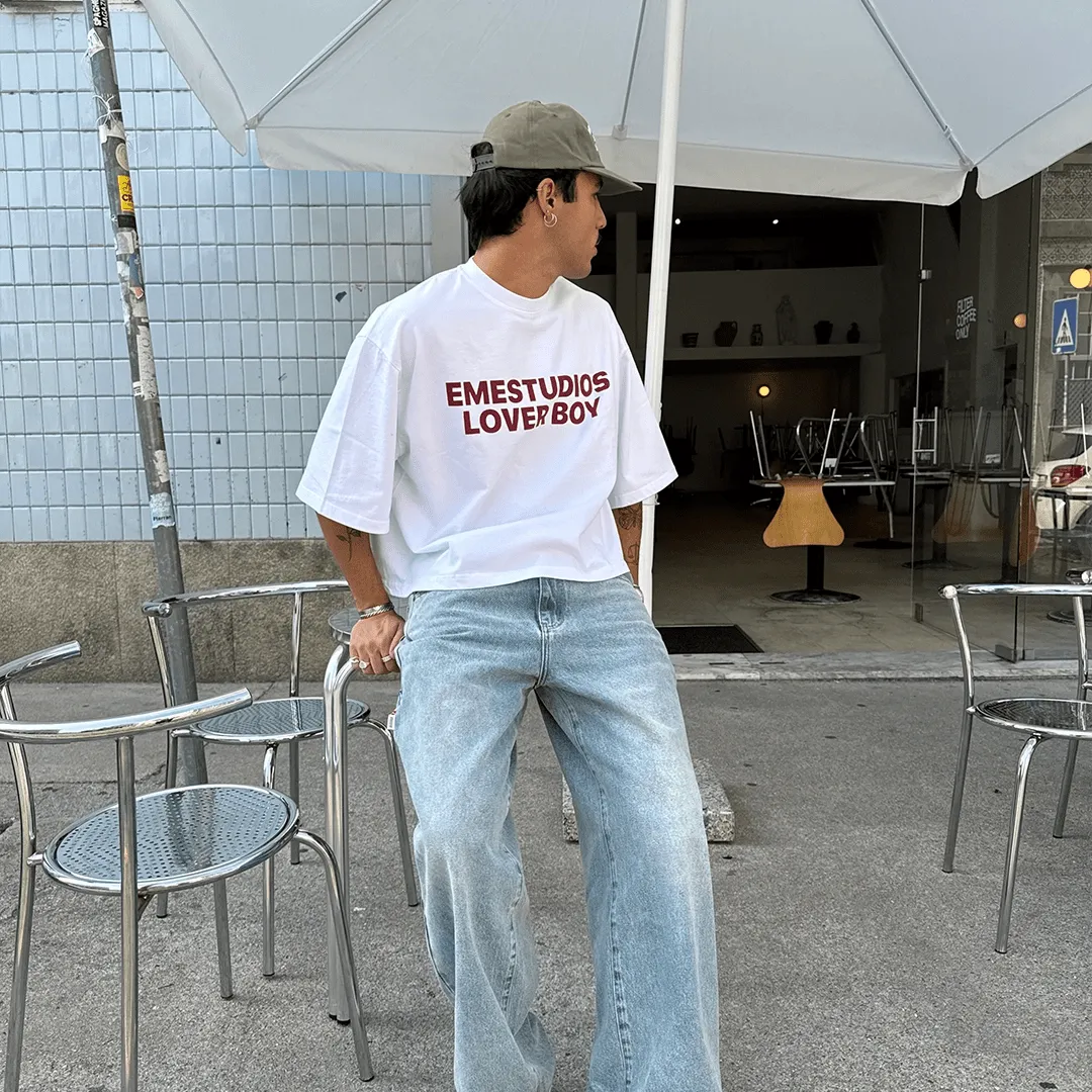 Lover Boy Pearl Cropped Boxy Tee sold by EME STUDIOS product image thumbnail 2