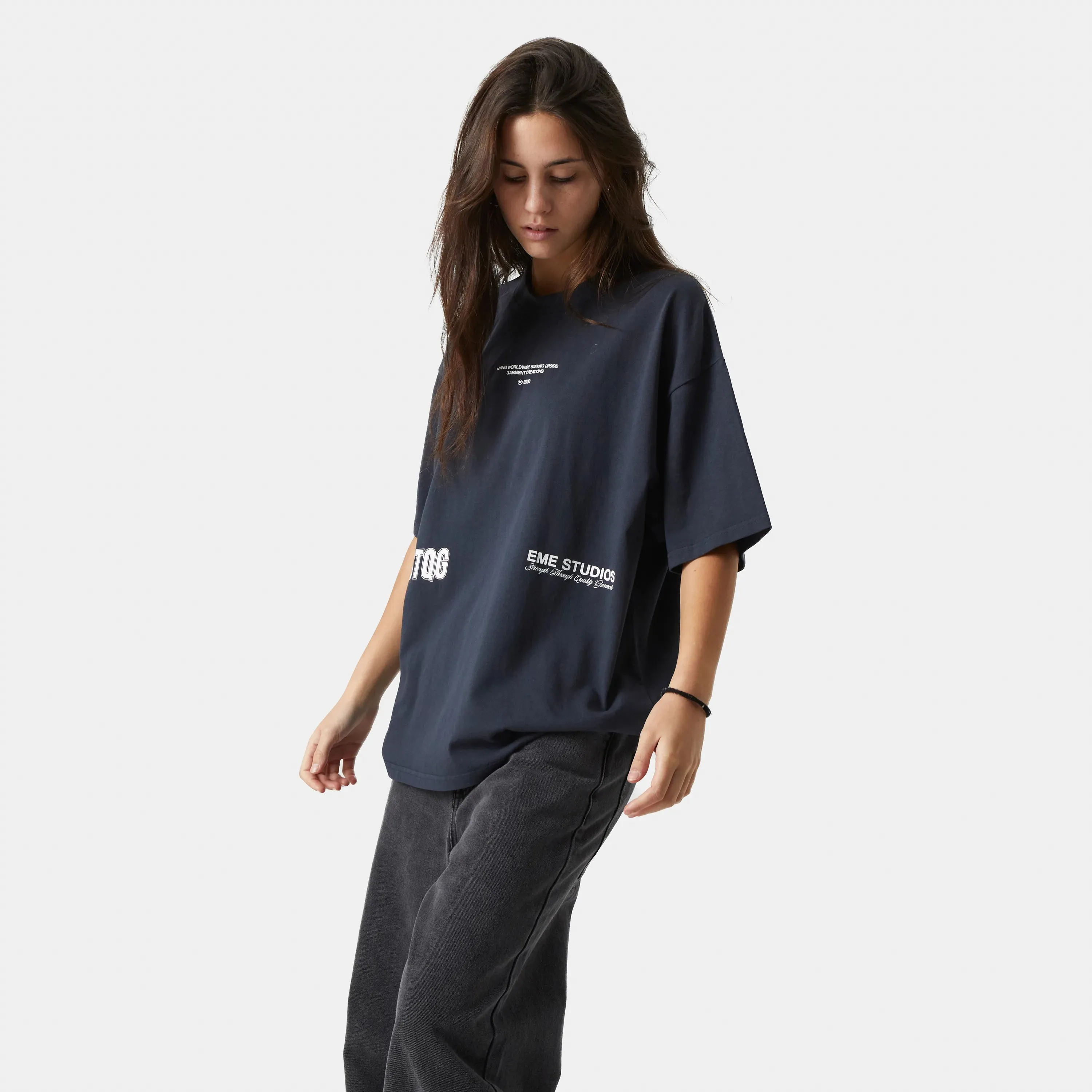 Jack Navy Oversized Tee sold by EME STUDIOS product image thumbnail 4