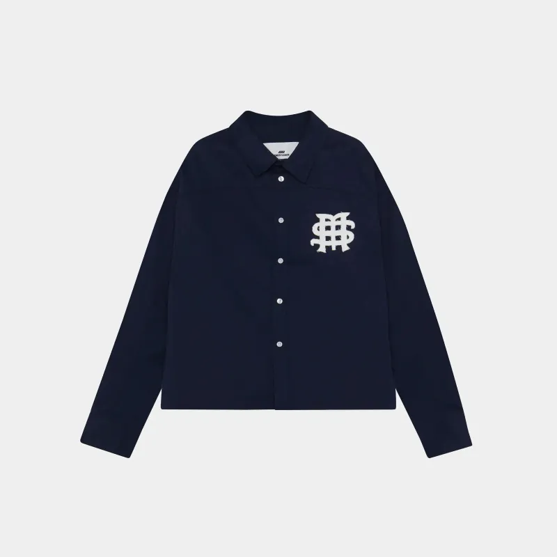 Badge Navy Shirt sold by EME STUDIOS