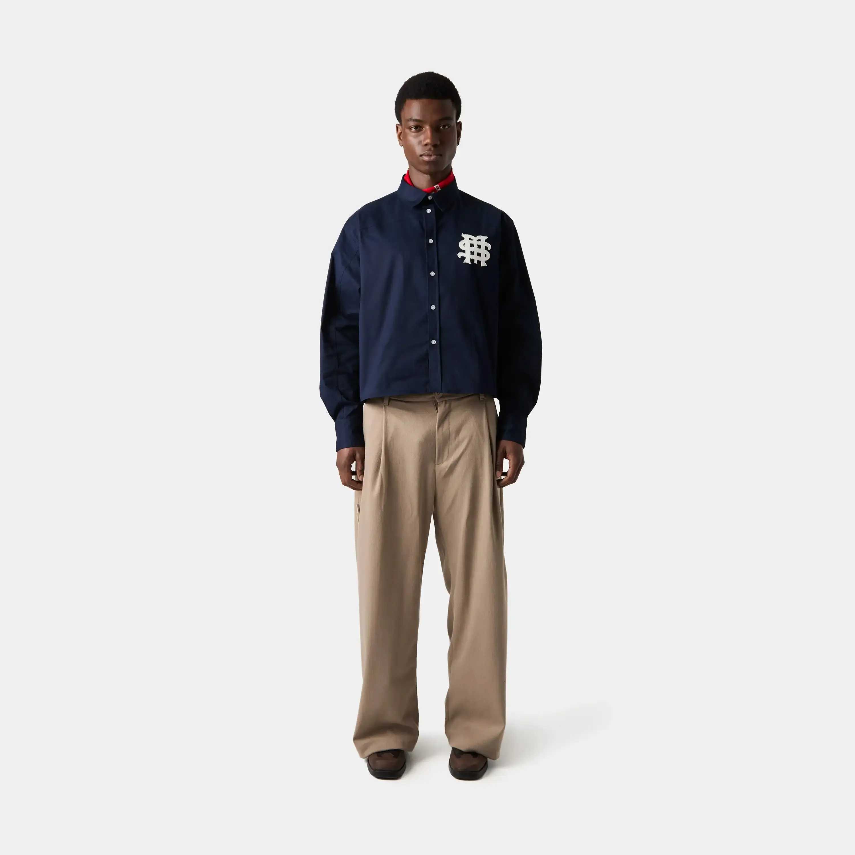 Badge Navy Shirt sold by EME STUDIOS product image thumbnail 4