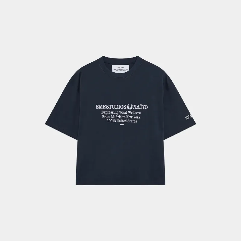 EmeXNaiyo Navy Tee sold by EME STUDIOS