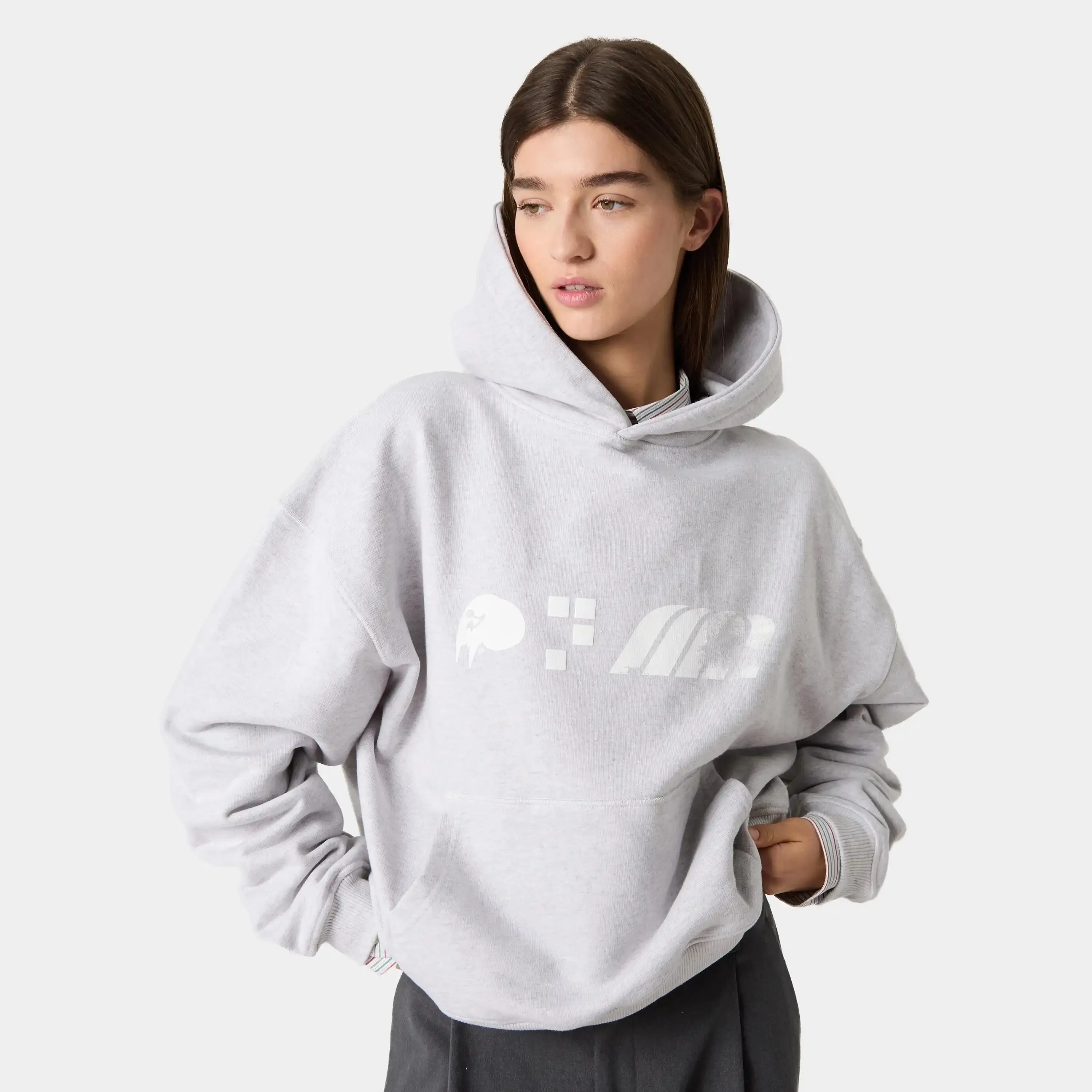 EmeXNaiyo Heather Grey Hoodie sold by EME STUDIOS product image thumbnail 3
