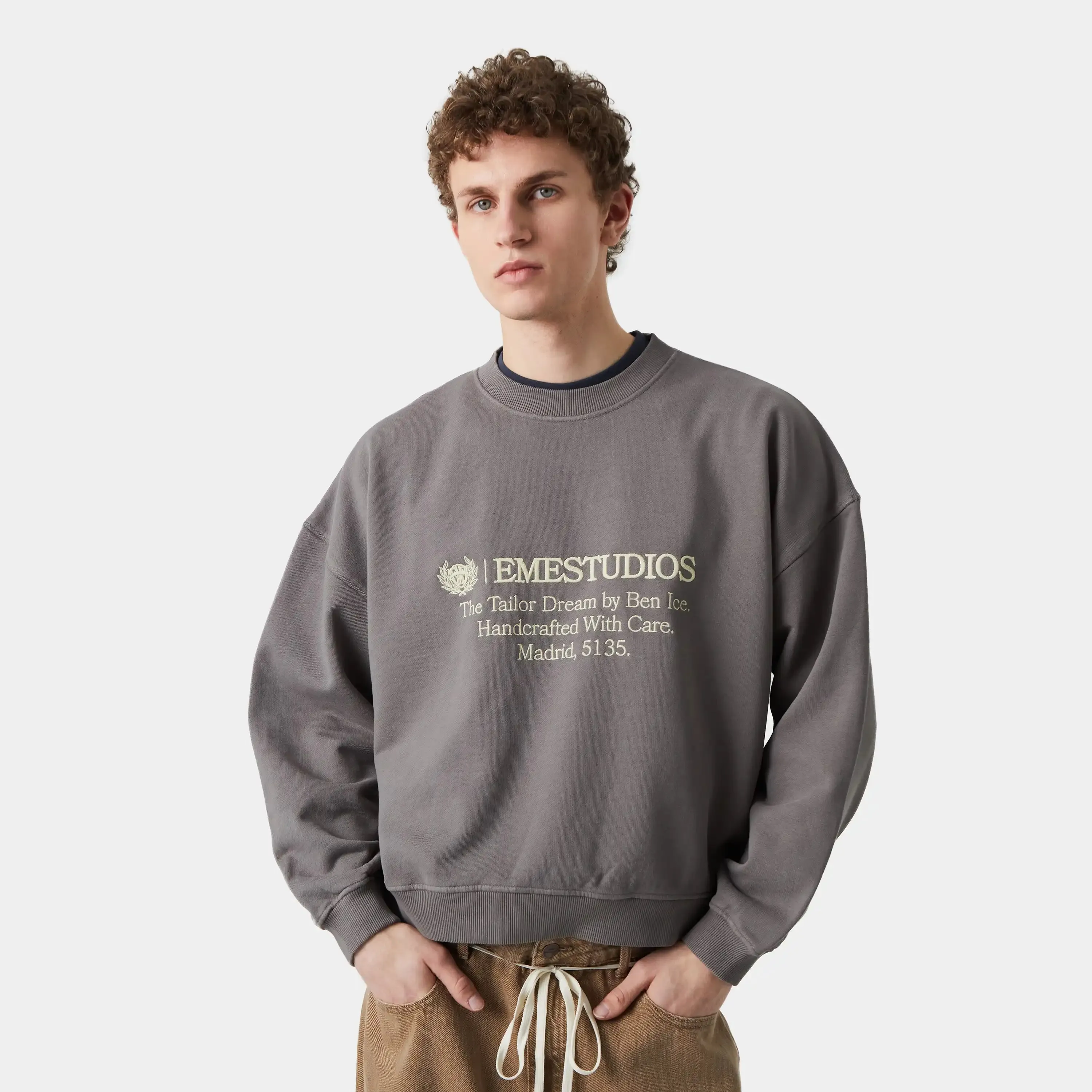 Institution Laurel Crewneck sold by EME STUDIOS product image thumbnail 2