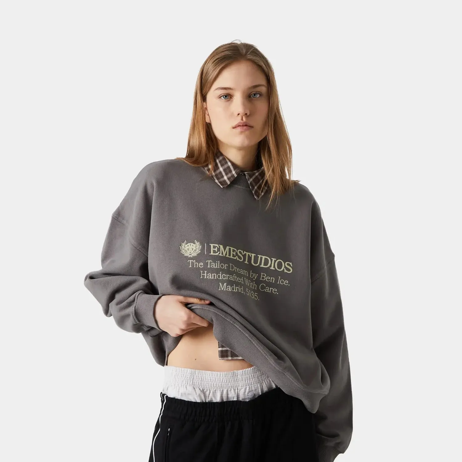 Institution Laurel Crewneck sold by EME STUDIOS product image thumbnail 3