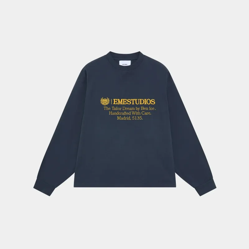 Institution Navy Long Sleeve sold by EME STUDIOS