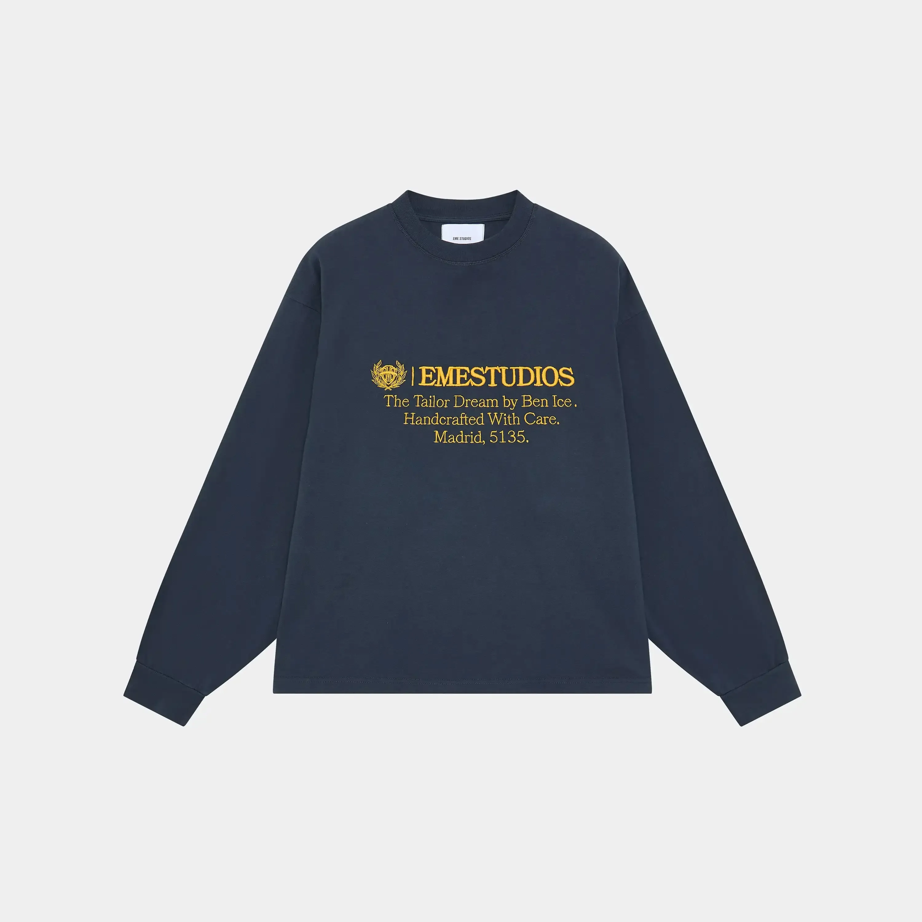 Institution Navy Long Sleeve sold by EME STUDIOS