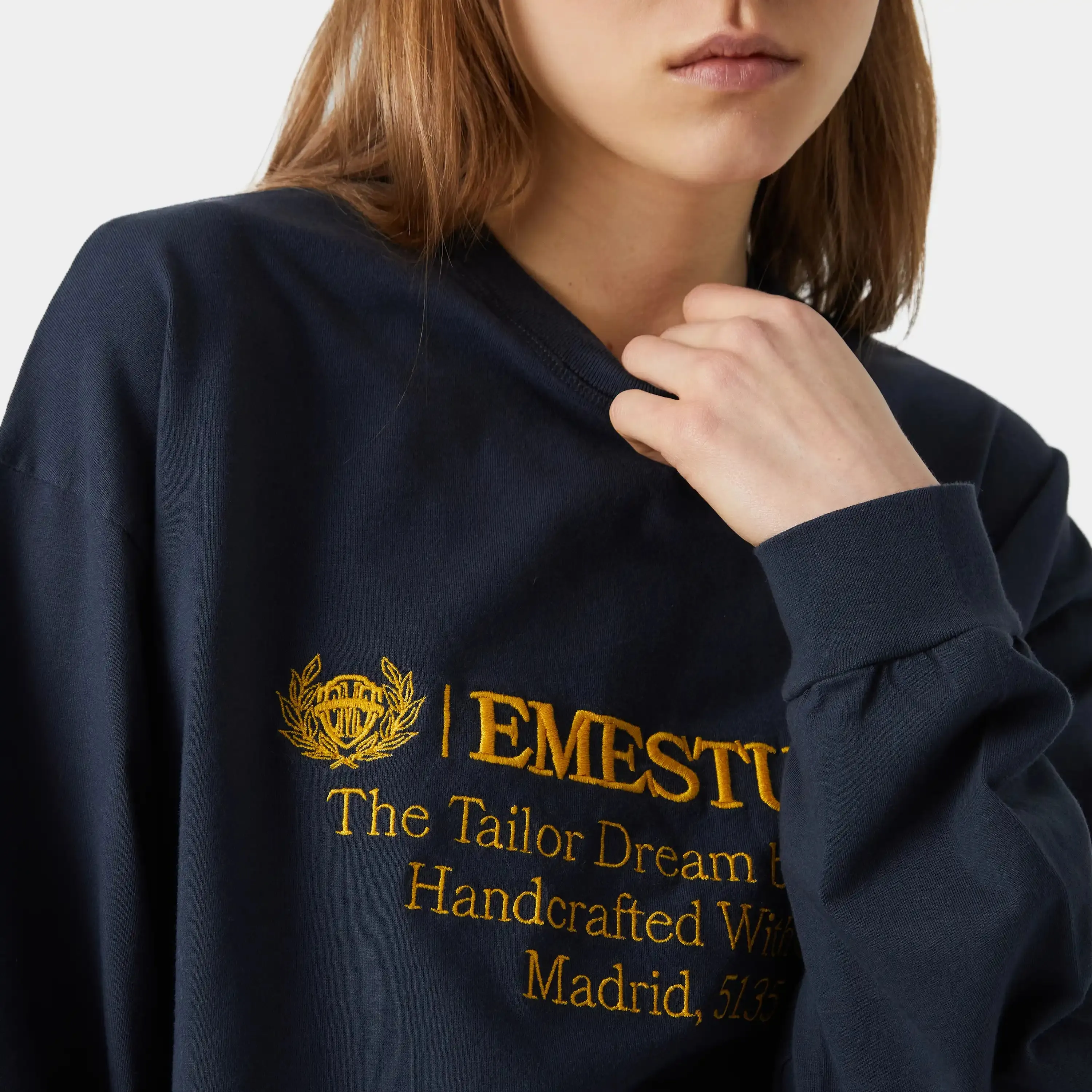 Institution Navy Long Sleeve sold by EME STUDIOS product image thumbnail 5