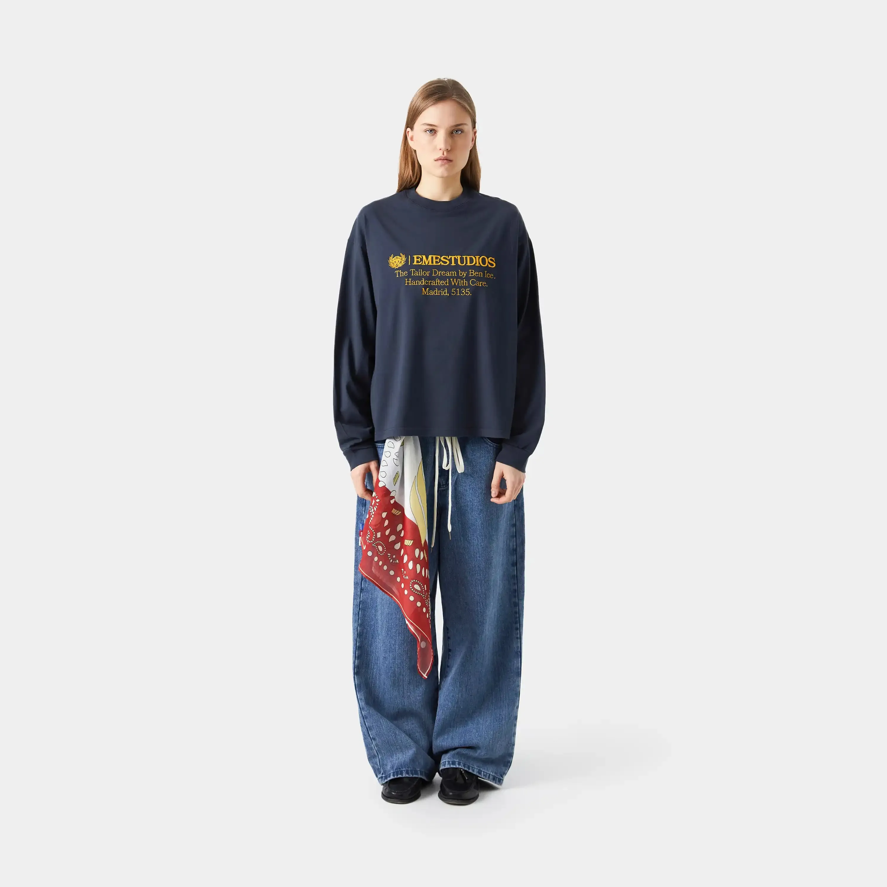 Institution Navy Long Sleeve sold by EME STUDIOS product image thumbnail 4
