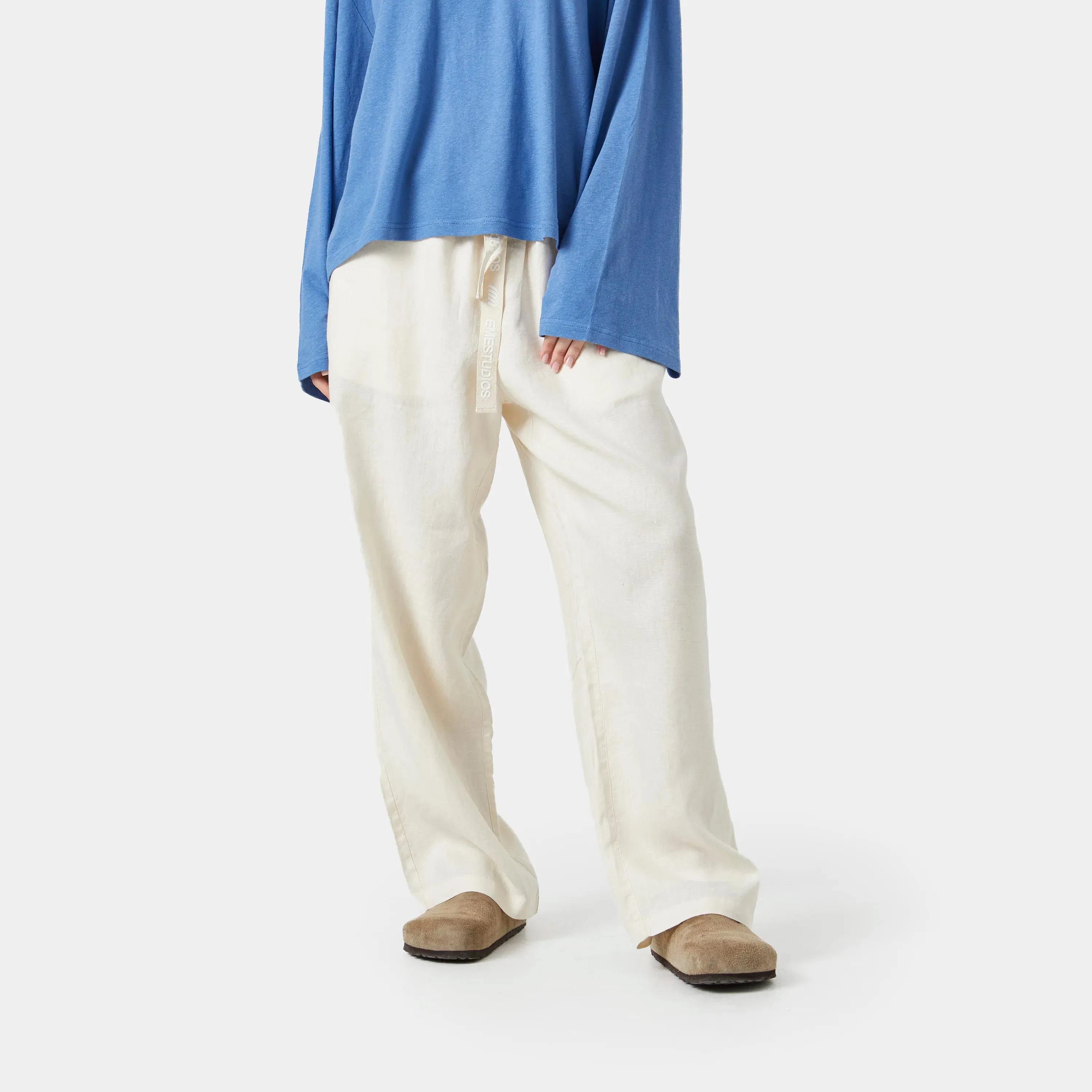 Linen Beige Pants sold by EME STUDIOS product image thumbnail 3