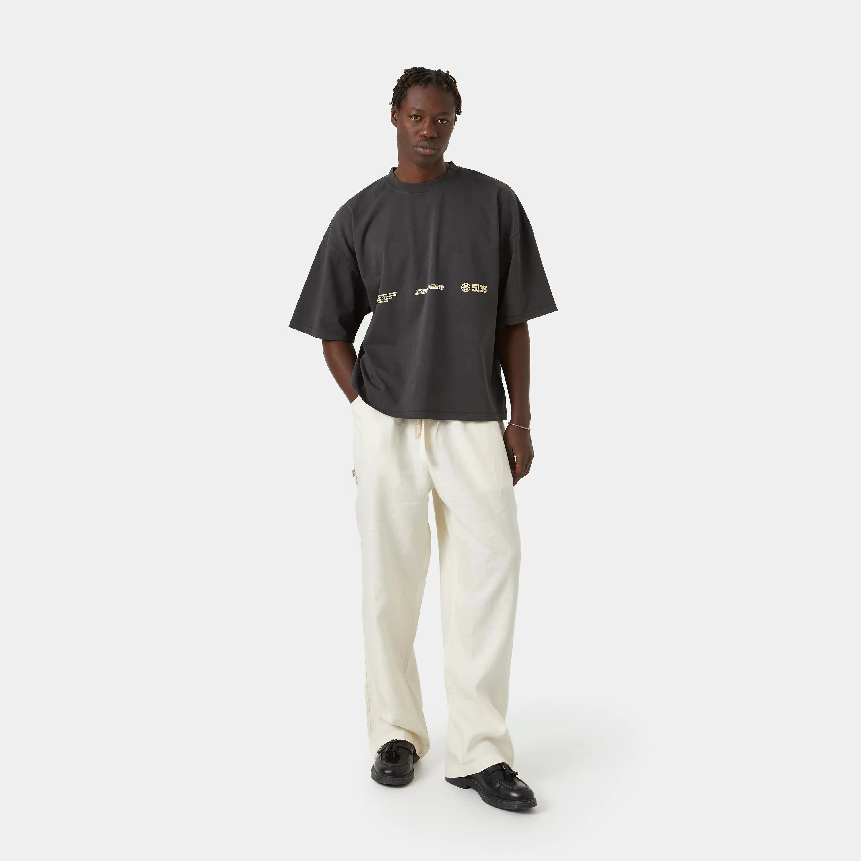 Linen Beige Pants sold by EME STUDIOS product image thumbnail 2