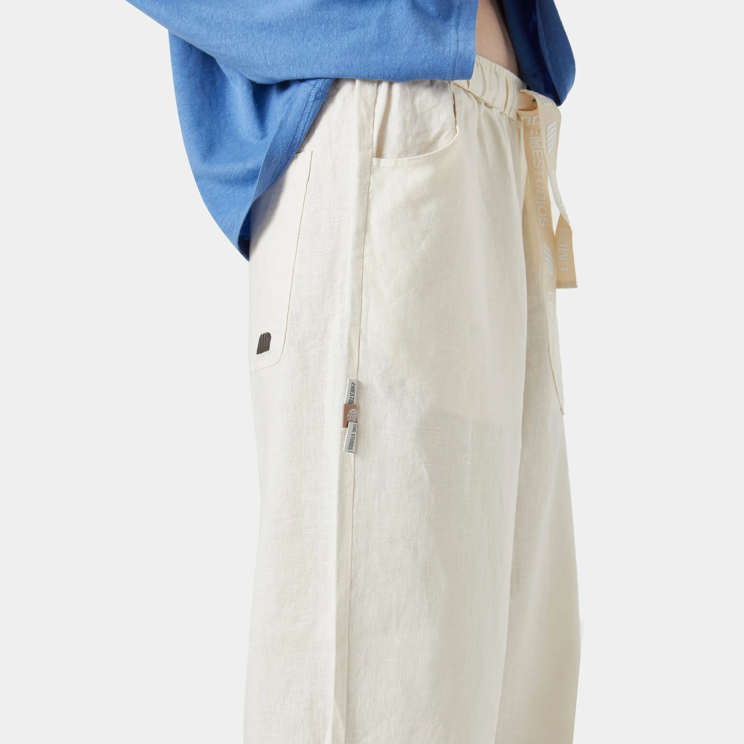 Linen Beige Pants sold by EME STUDIOS product image thumbnail 5