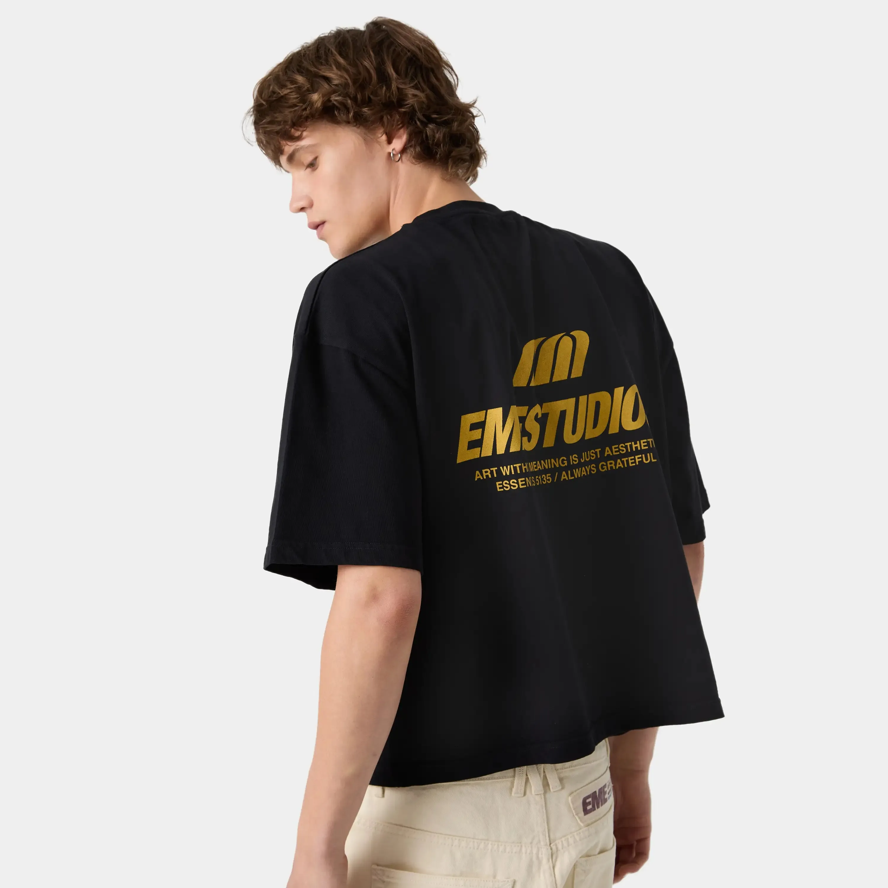 Meaning Black Oversized Tee sold by EME STUDIOS product image thumbnail 3