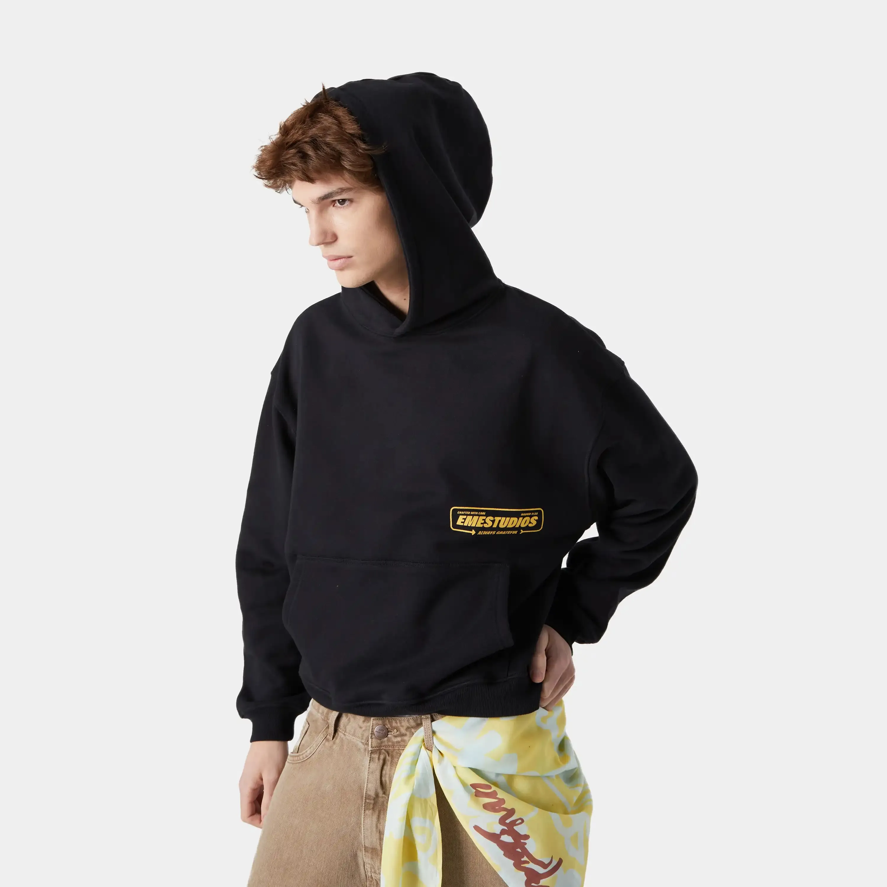 Signal Black Hoodie sold by EME STUDIOS product image thumbnail 4