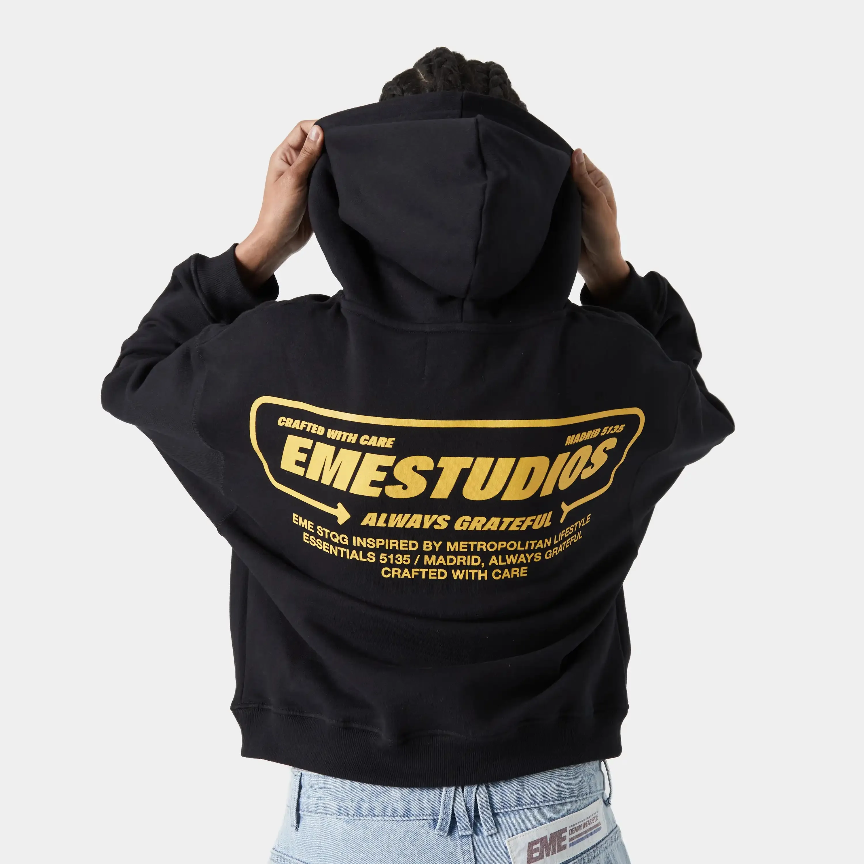 Signal Black Hoodie sold by EME STUDIOS product image thumbnail 3