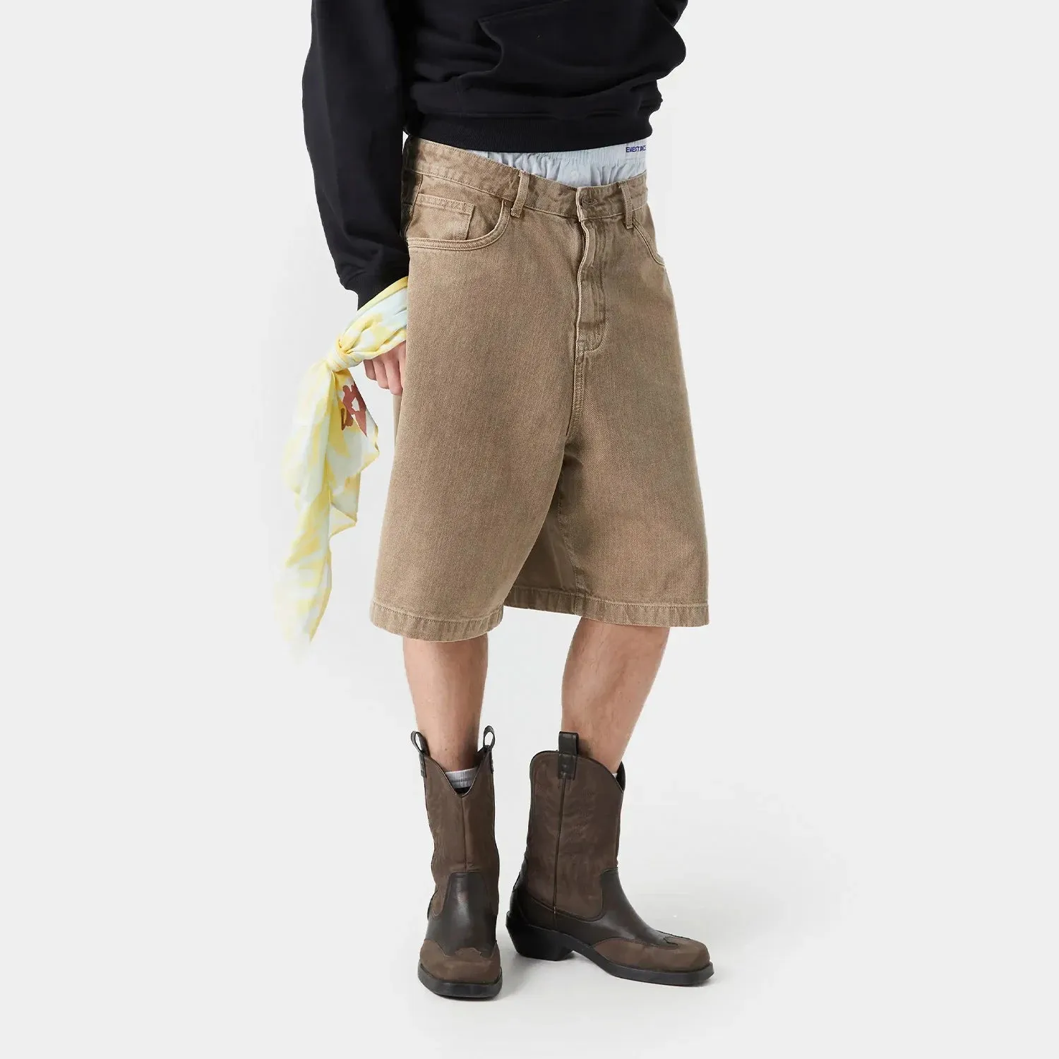 Andy Wooden Denim Jorts sold by EME STUDIOS product image thumbnail 3