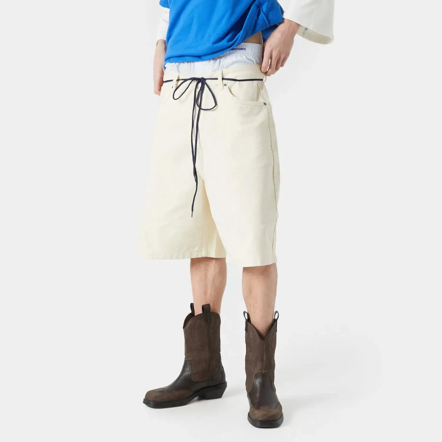 Andy Sand Denim Jorts sold by EME STUDIOS product image thumbnail 3