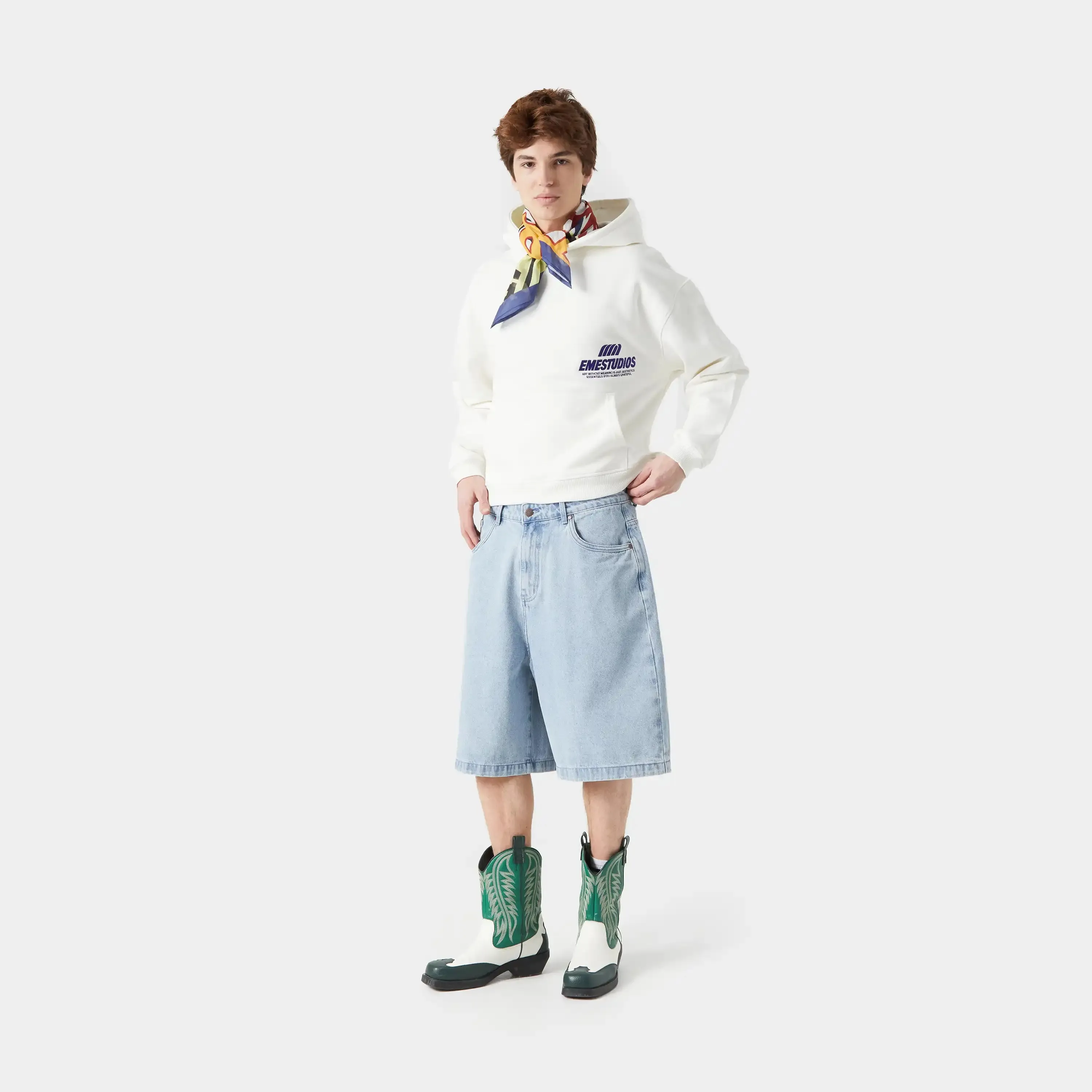 Andy Ice Denim Jorts sold by EME STUDIOS product image thumbnail 5