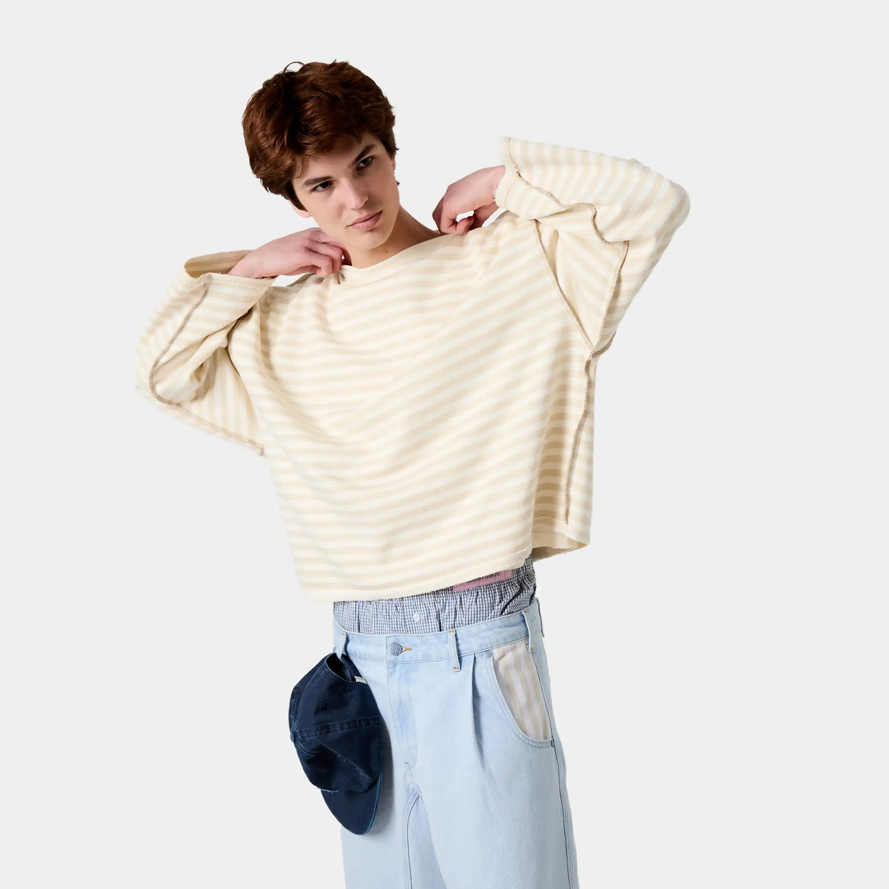 Sade Off Sand Reverse Crewneck sold by EME STUDIOS product image thumbnail 4