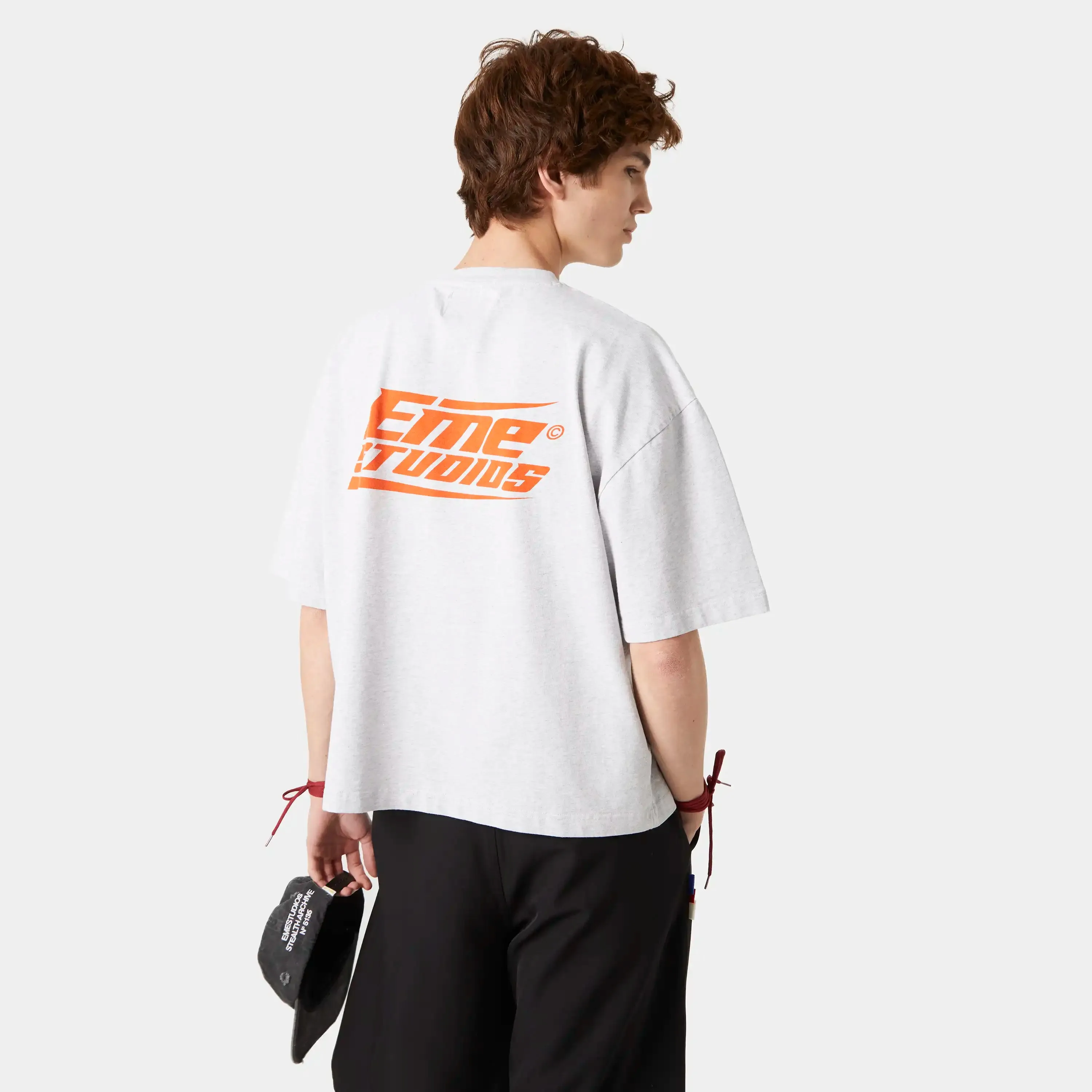 Speeding Up Grey Oversized Tee sold by EME STUDIOS product image thumbnail 2