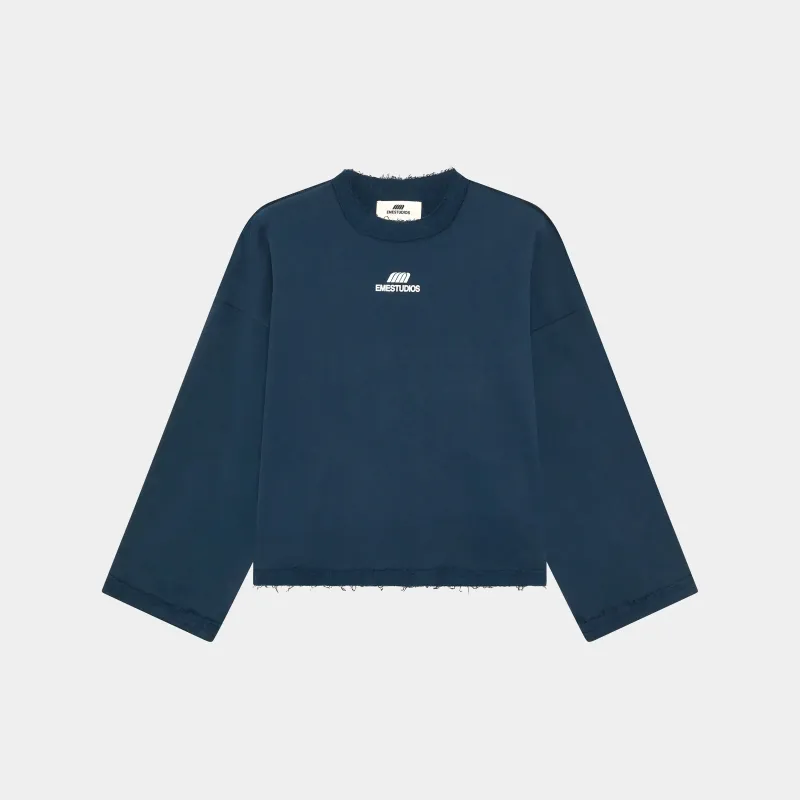 Suty Reverse Navy Crewneck sold by EME STUDIOS