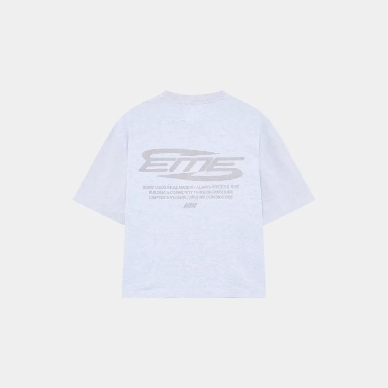 Loop Heather Grey Oversized Tee sold by EME STUDIOS