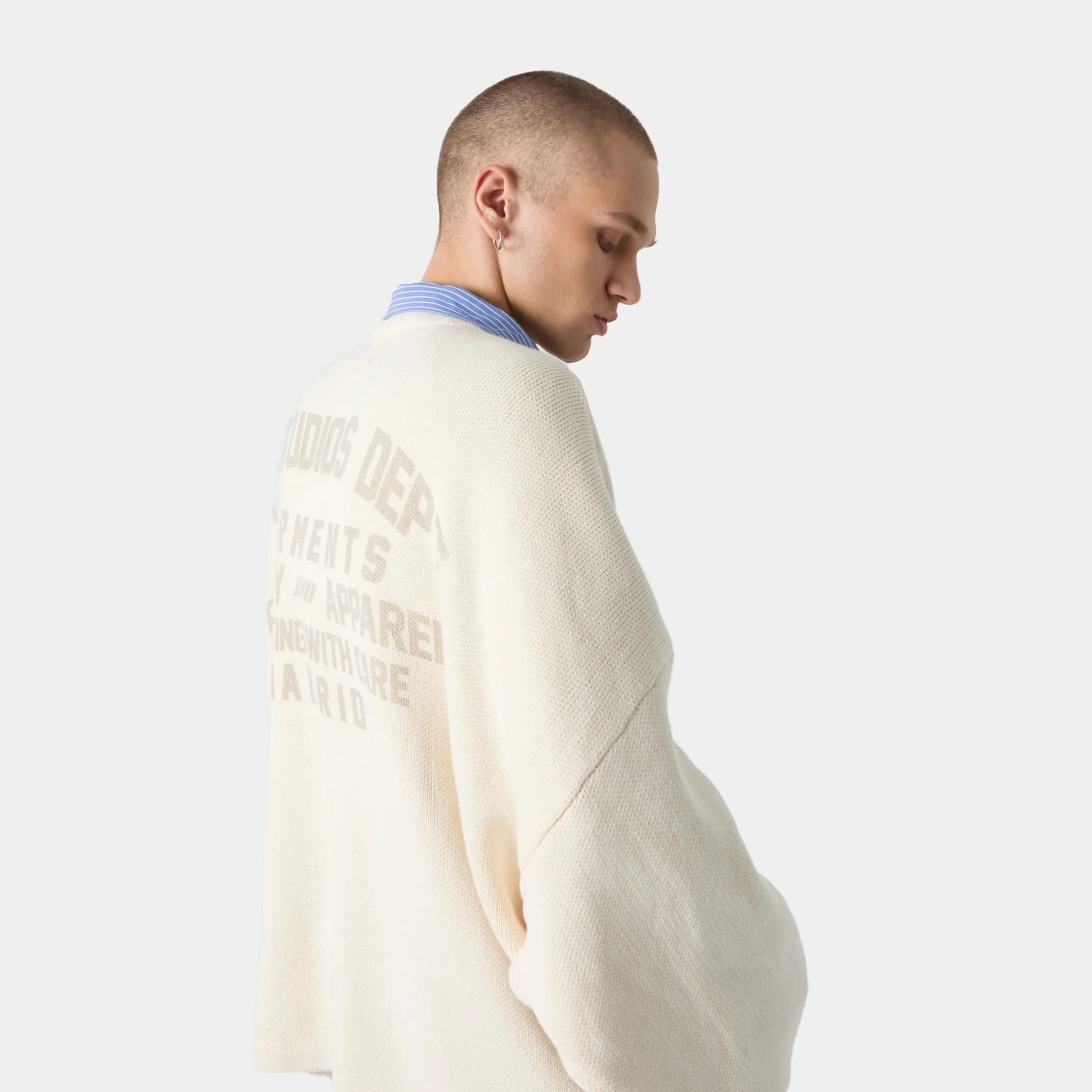 Department Off Sand Jacquard Oversized Knit sold by EME STUDIOS product image thumbnail 5