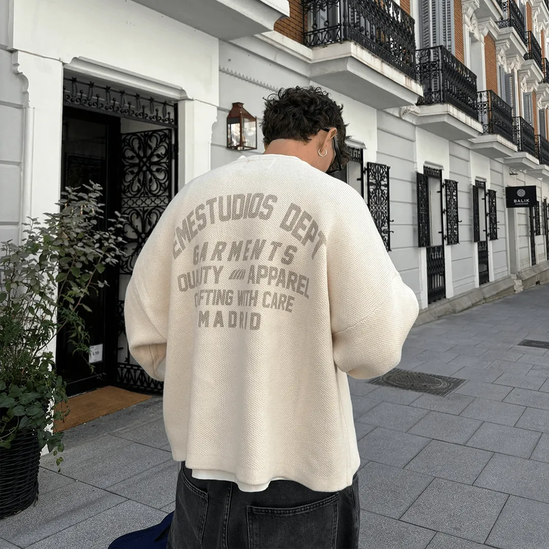 Department Off Sand Jacquard Oversized Knit sold by EME STUDIOS product image thumbnail 2