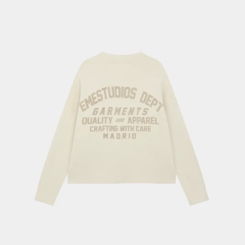 Department Off Sand Jacquard Oversized Knit sold by EME STUDIOS
