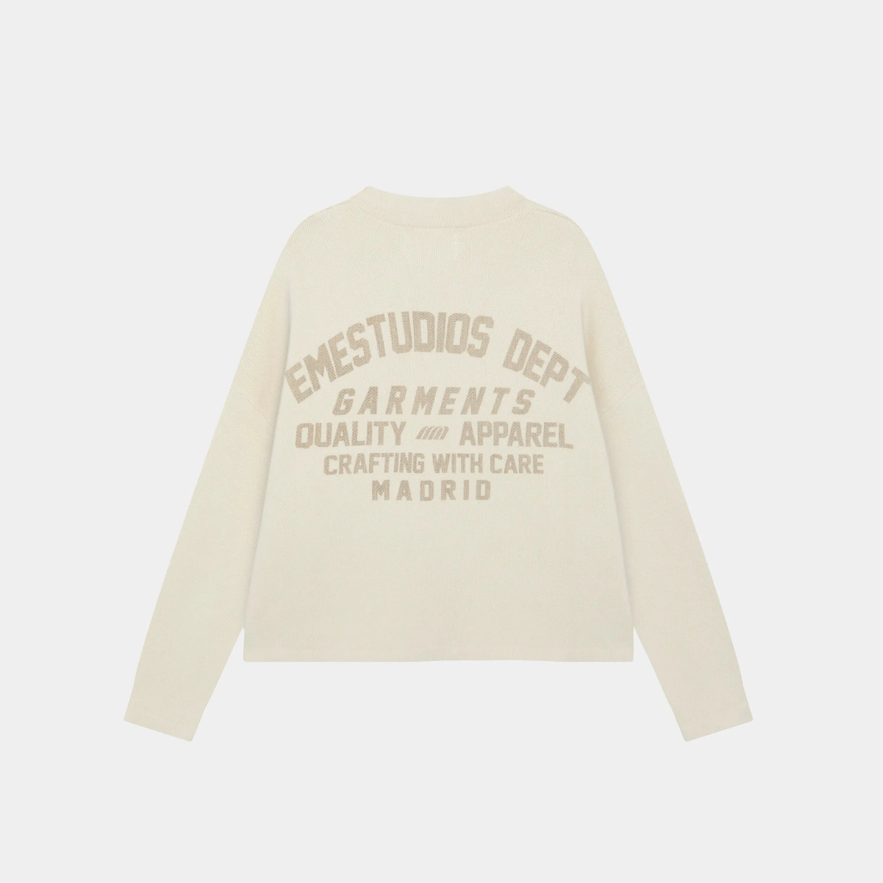 Department Off Sand Jacquard Oversized Knit sold by EME STUDIOS