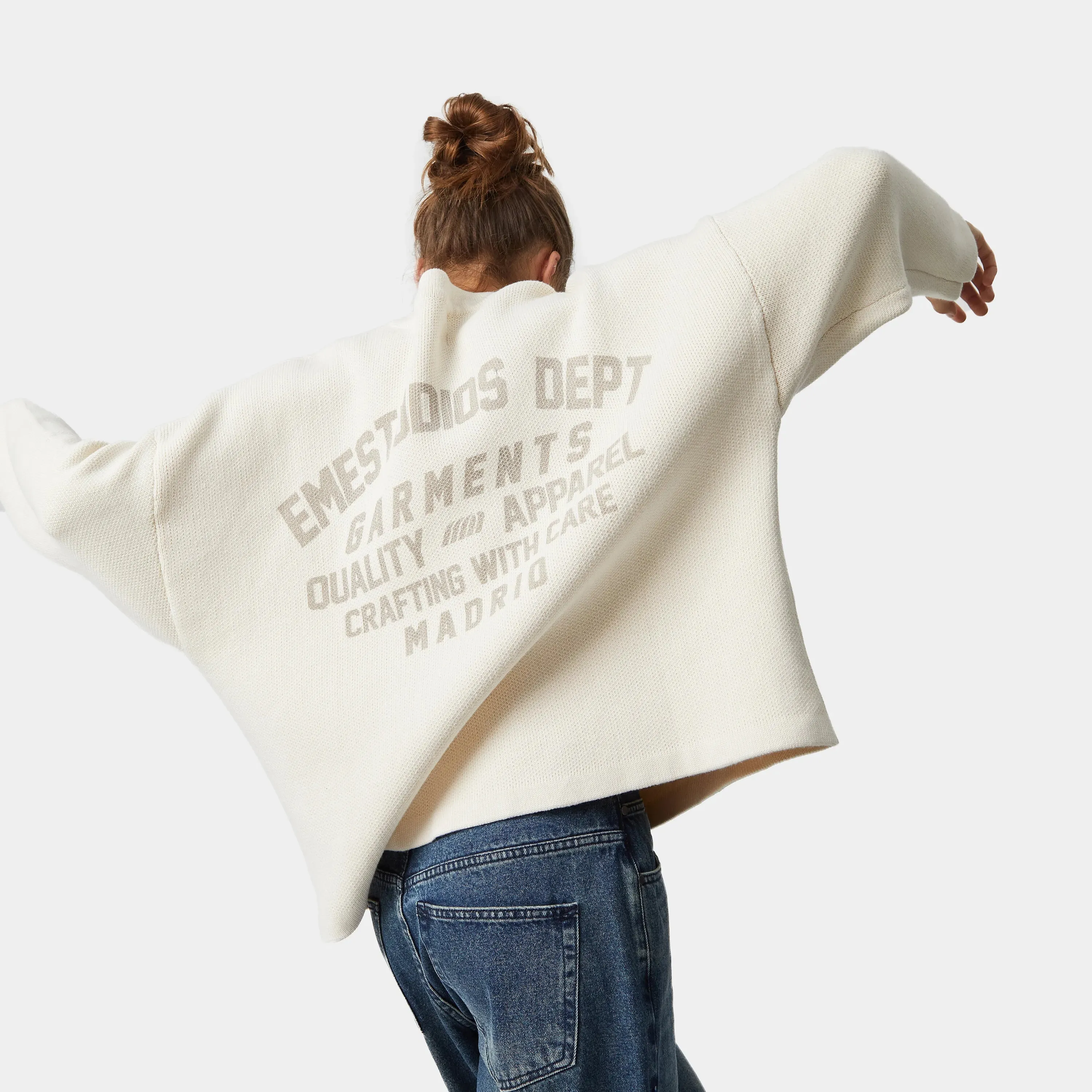 Department Off Sand Jacquard Oversized Knit sold by EME STUDIOS product image thumbnail 4