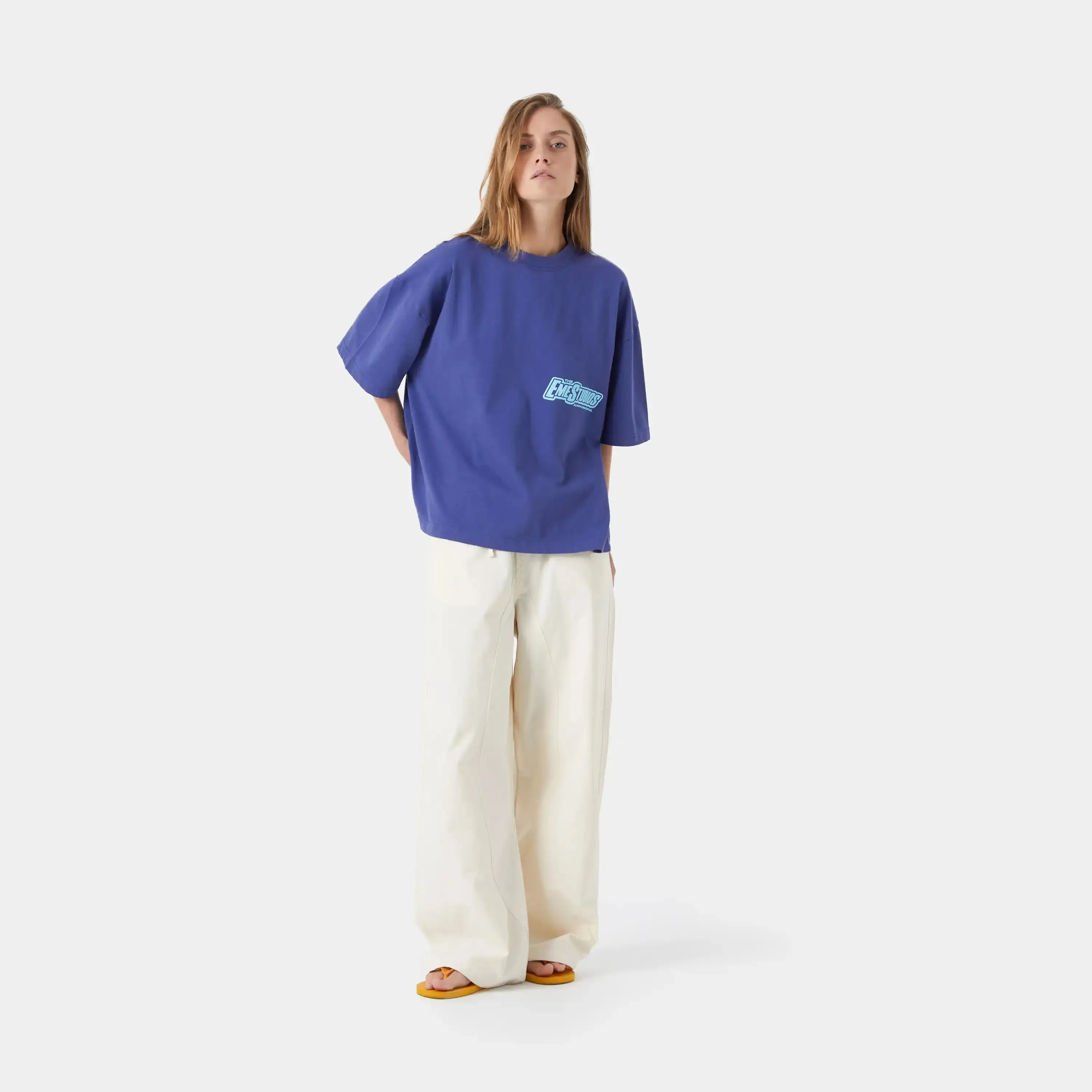 Shining Orient Blue Oversized Tee sold by EME STUDIOS product image thumbnail 5