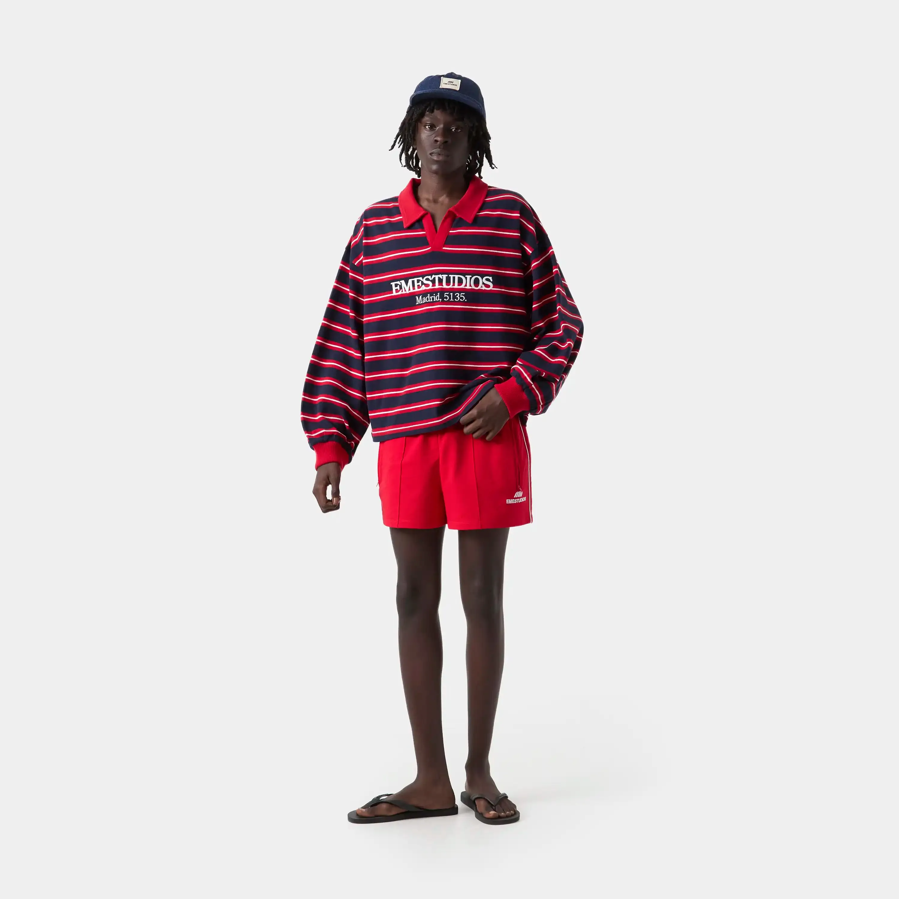 Oasis Navy Striped Polo sold by EME STUDIOS product image thumbnail 5