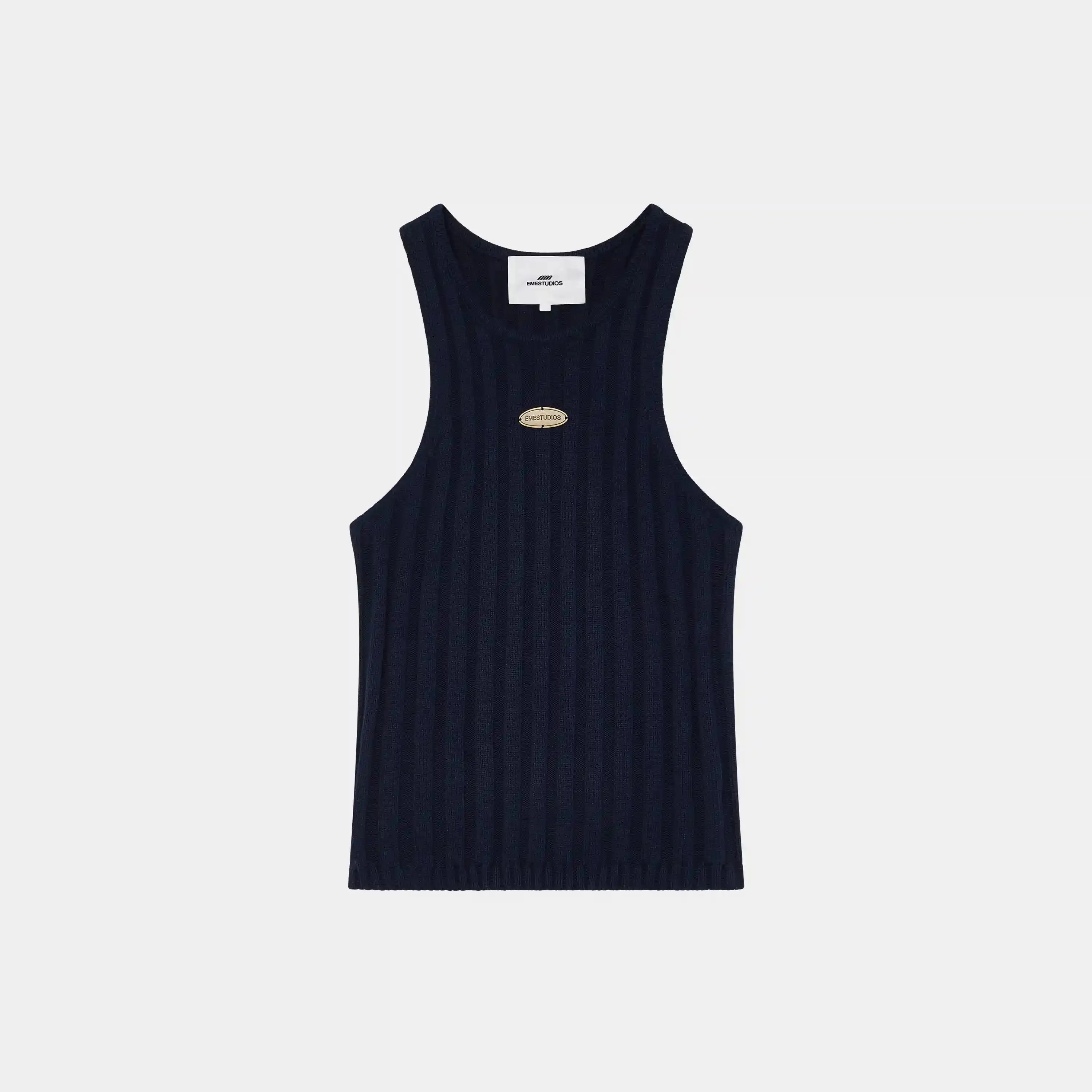 Rib Navy Tank Top sold by EME STUDIOS