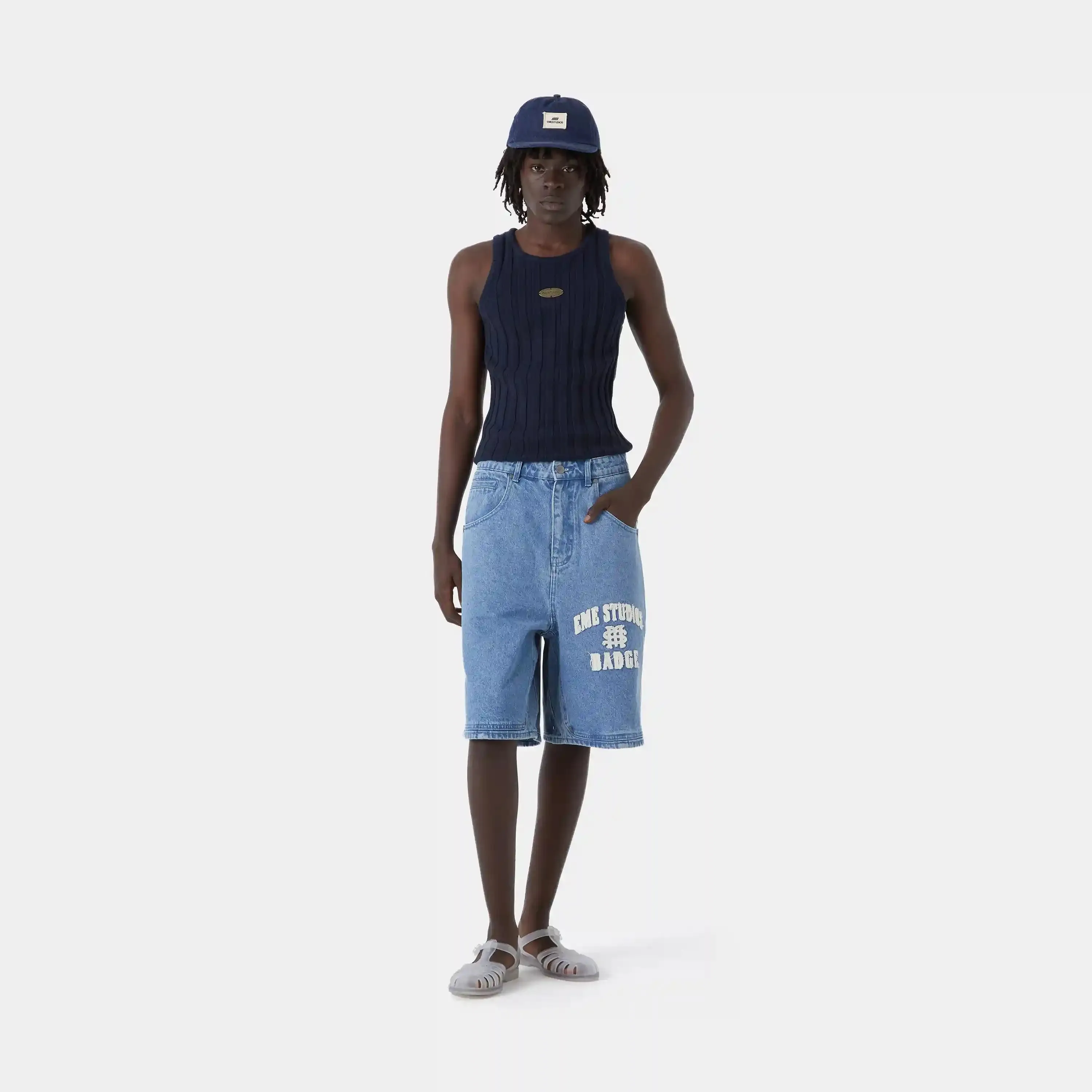 Rib Navy Tank Top sold by EME STUDIOS product image thumbnail 4